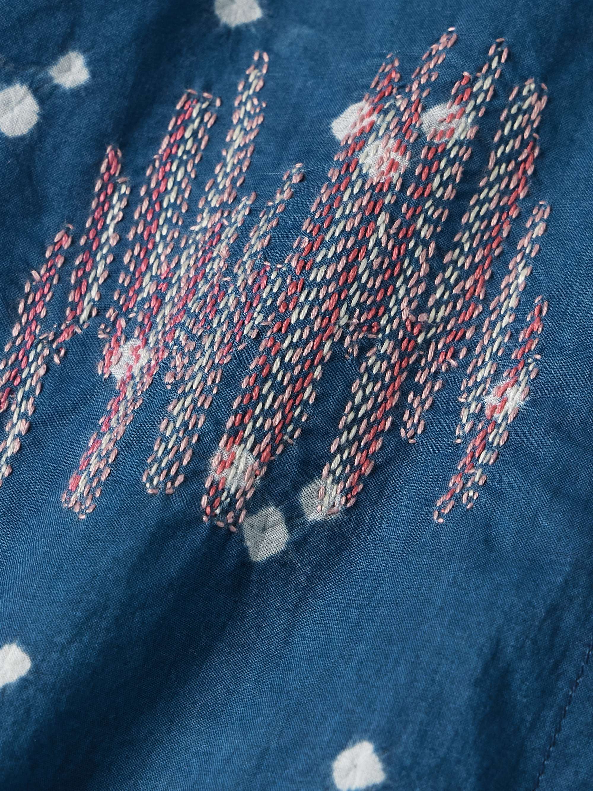 Lamar Convertible-Collar Embroidered Printed Cotton-Voile Shirt view