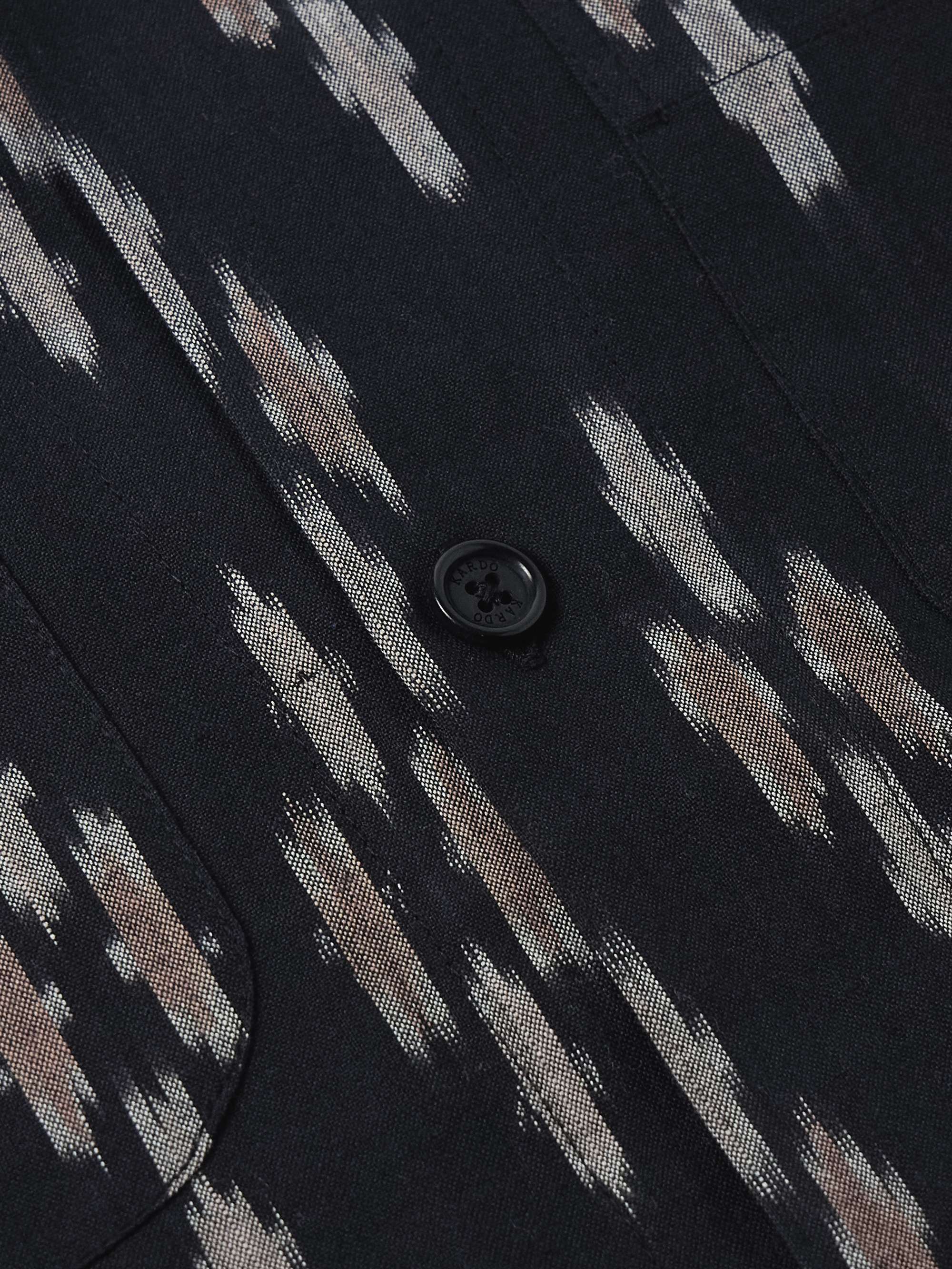 Pedro Camp-Collar Printed Cotton Shirt view