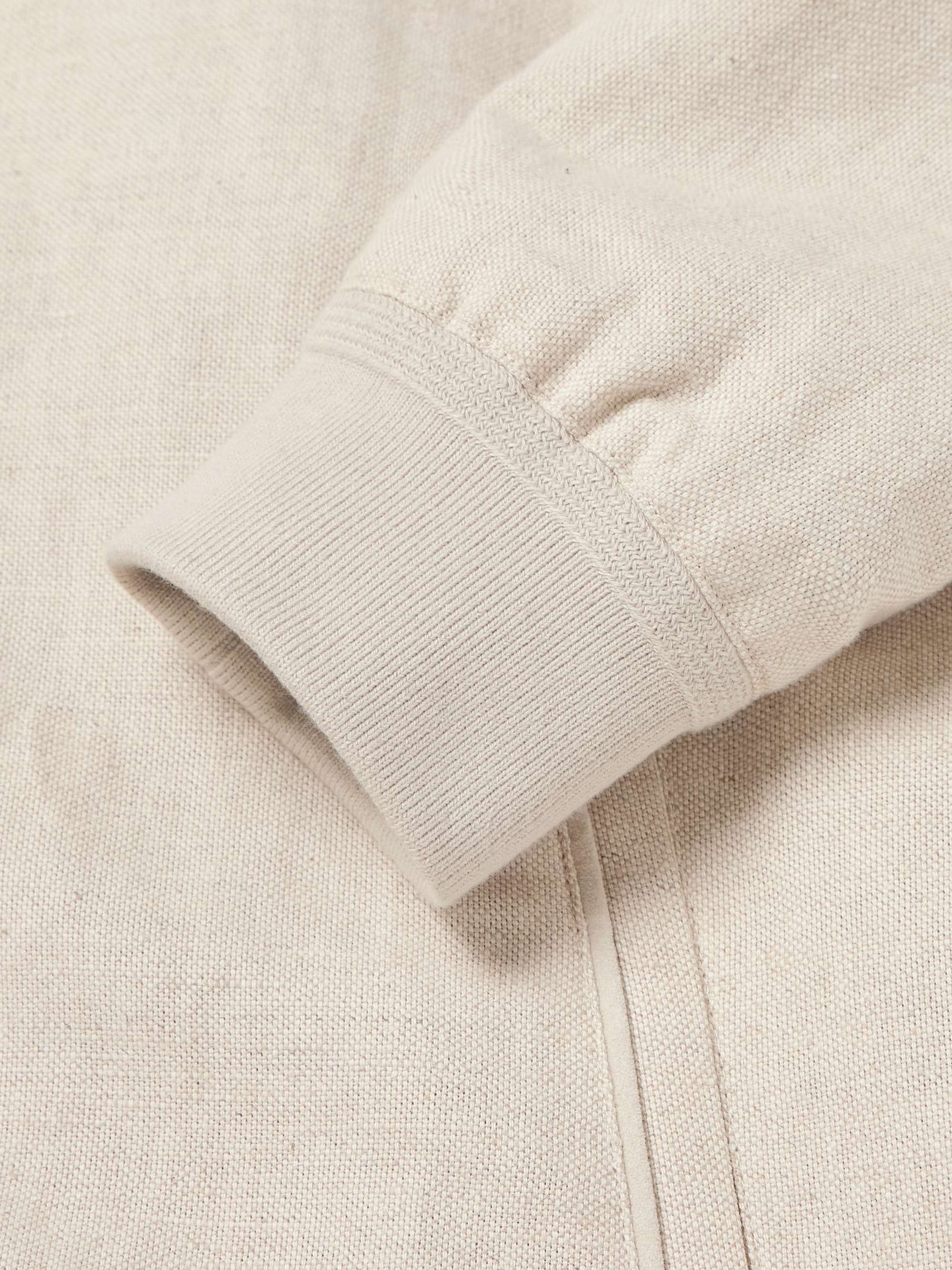 Linen and Cotton-Blend Bomber Jacket view