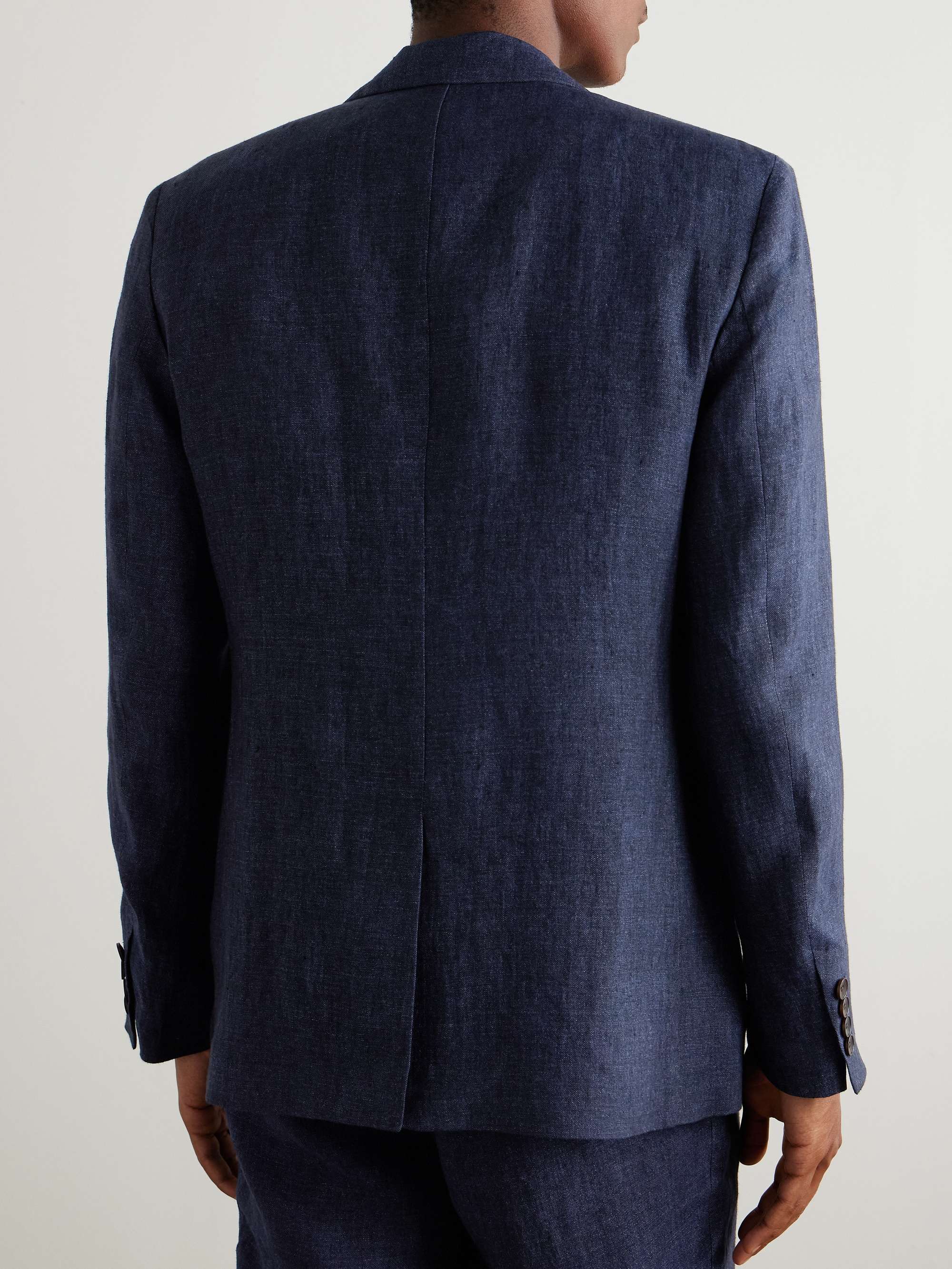 Unstructured Linen-Chambray Suit Jacket view