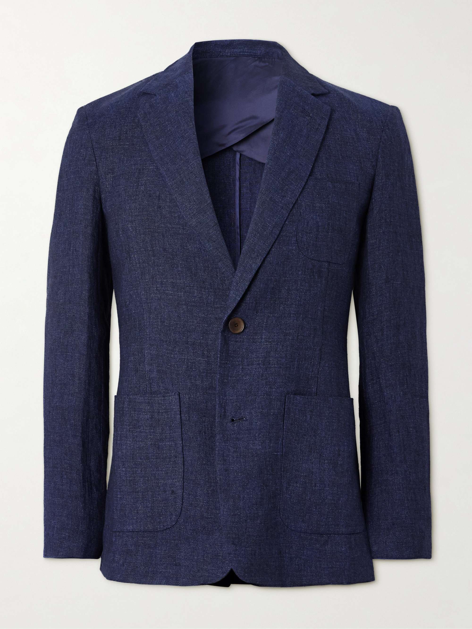 Unstructured Linen-Chambray Suit Jacket view