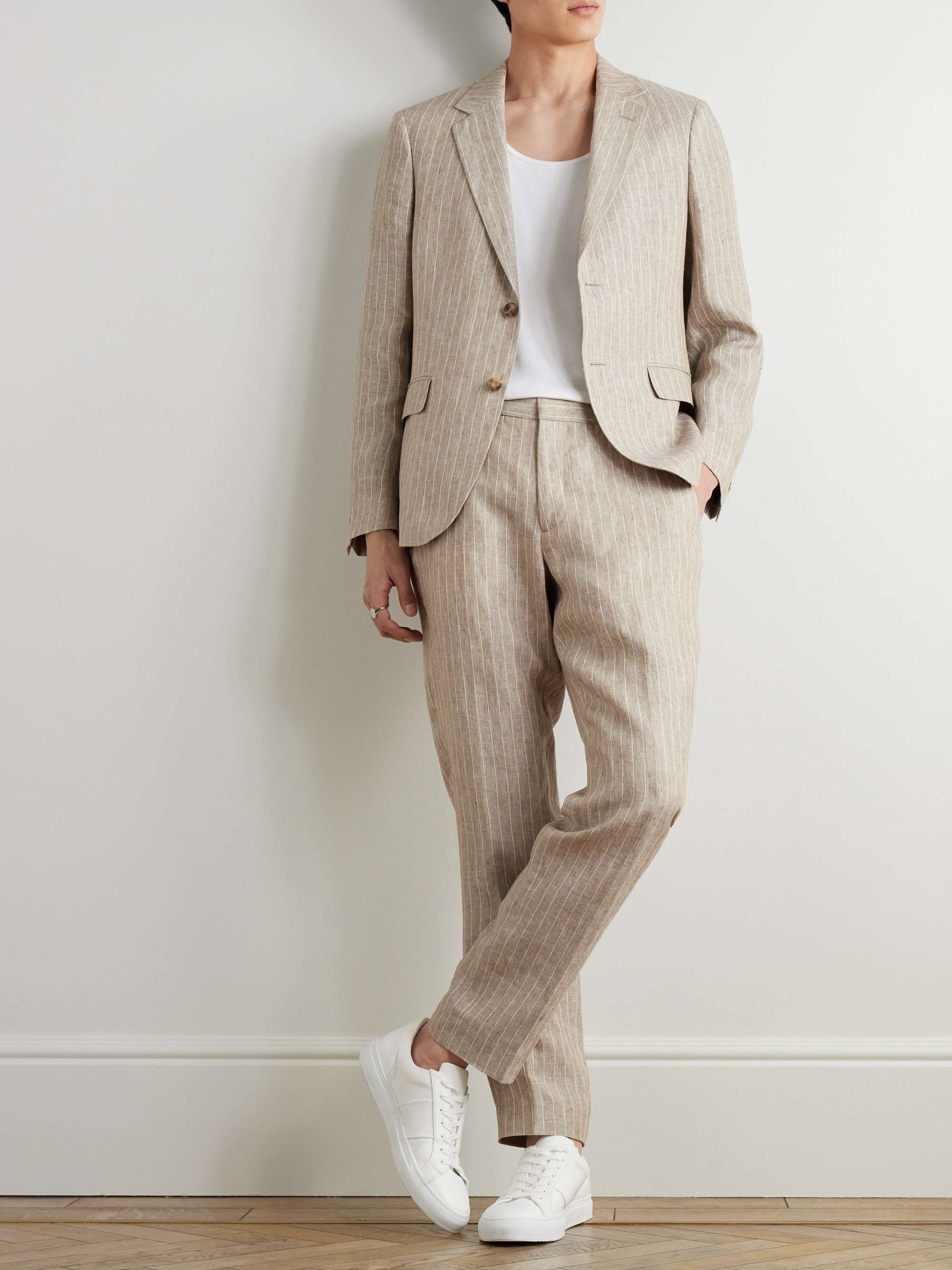 Striped Linen Suit Jacket view