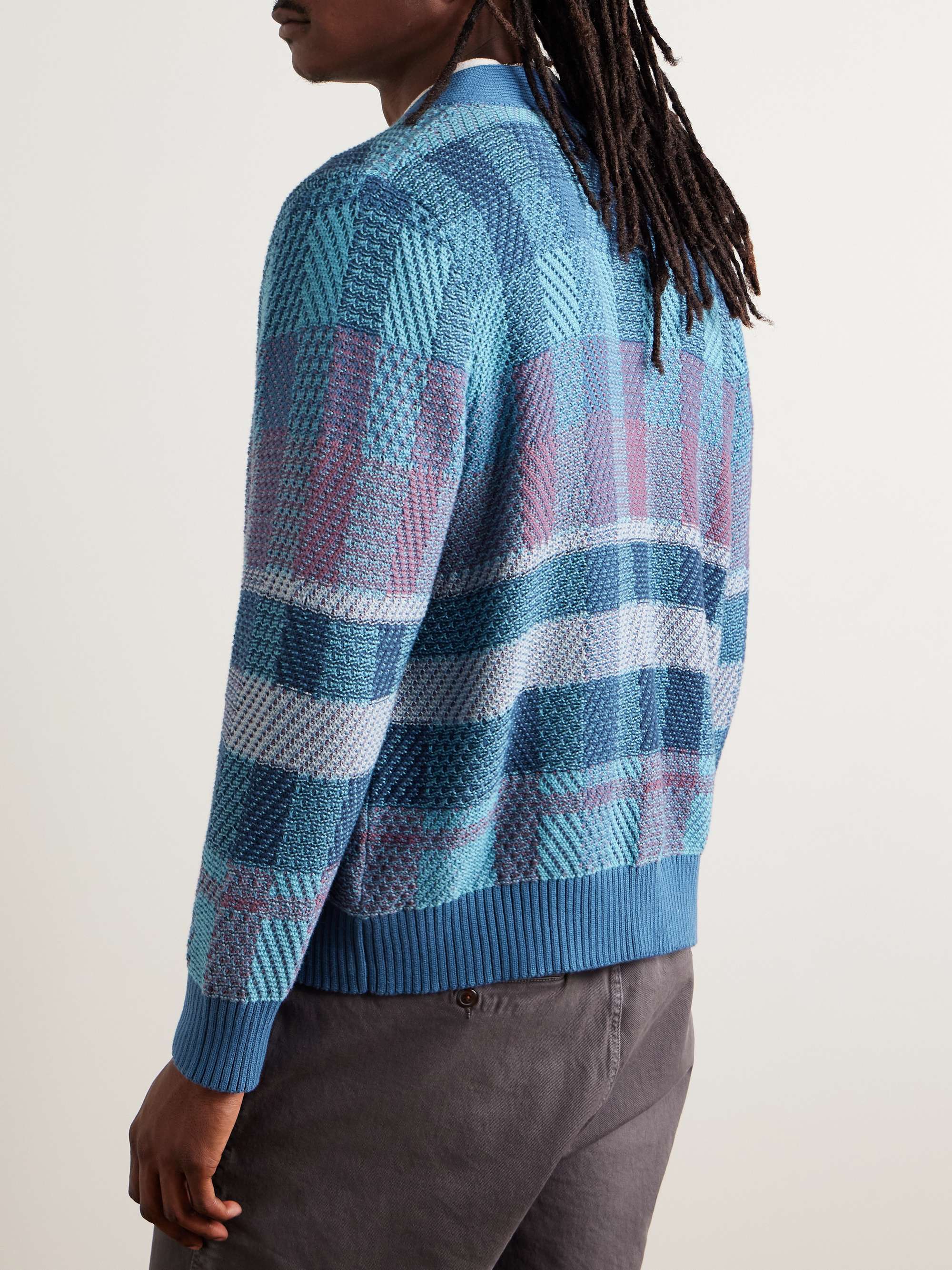 Checked Organic Pima Cotton Cardigan view