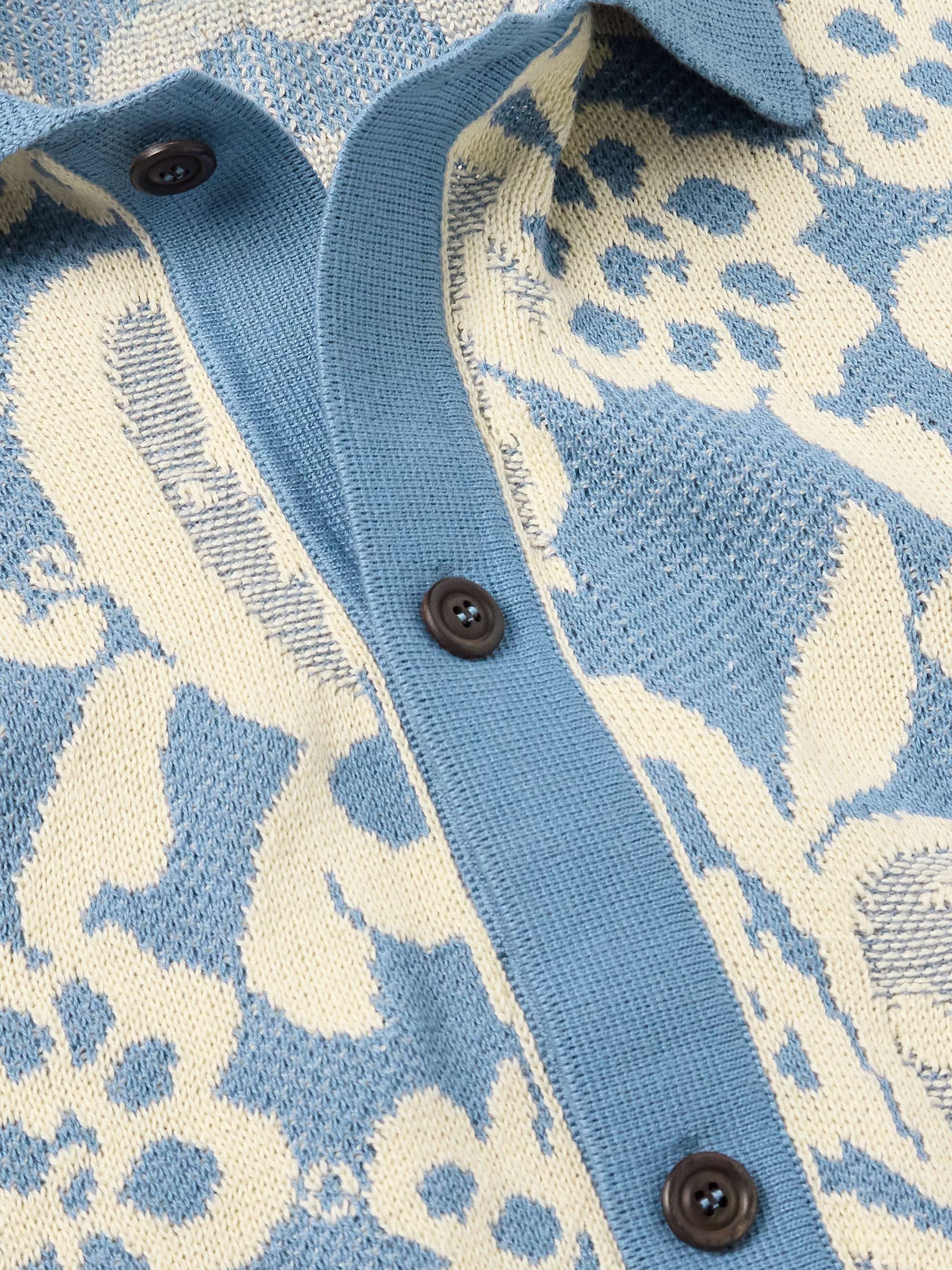 Jacquard-Knit Organic Pima Cotton Shirt view