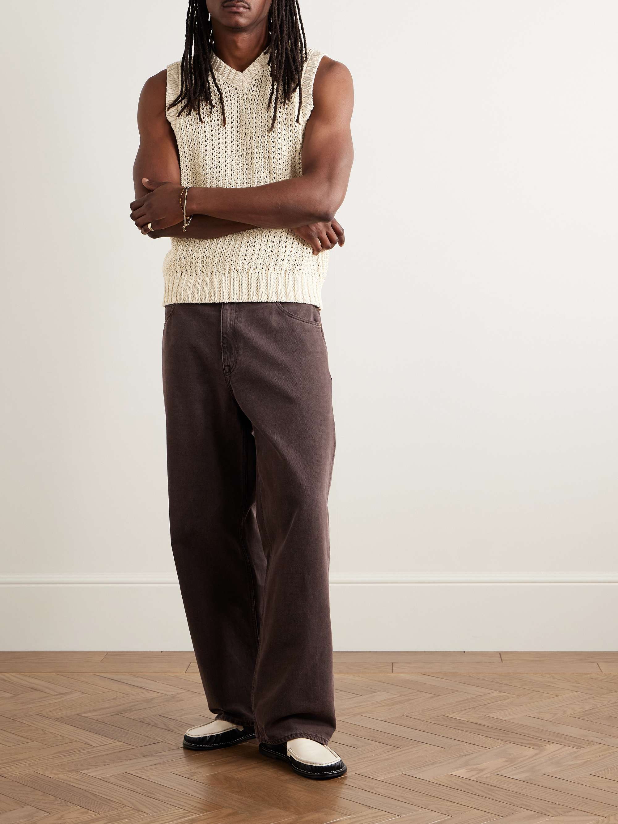 Open-Knit Organic Cotton Sweater Vest view