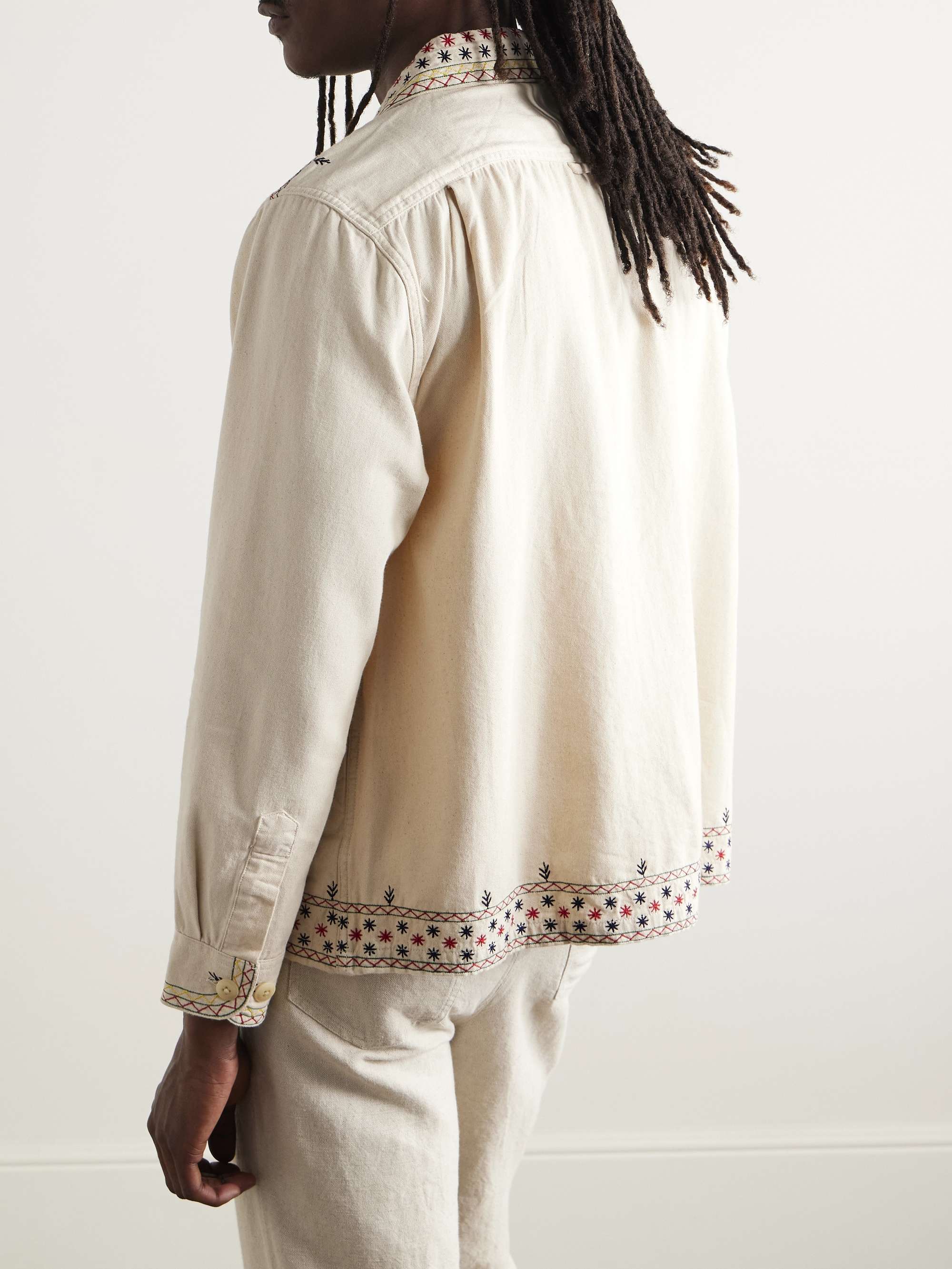 Starlight Embroidered Cotton-Canvas Jacket view
