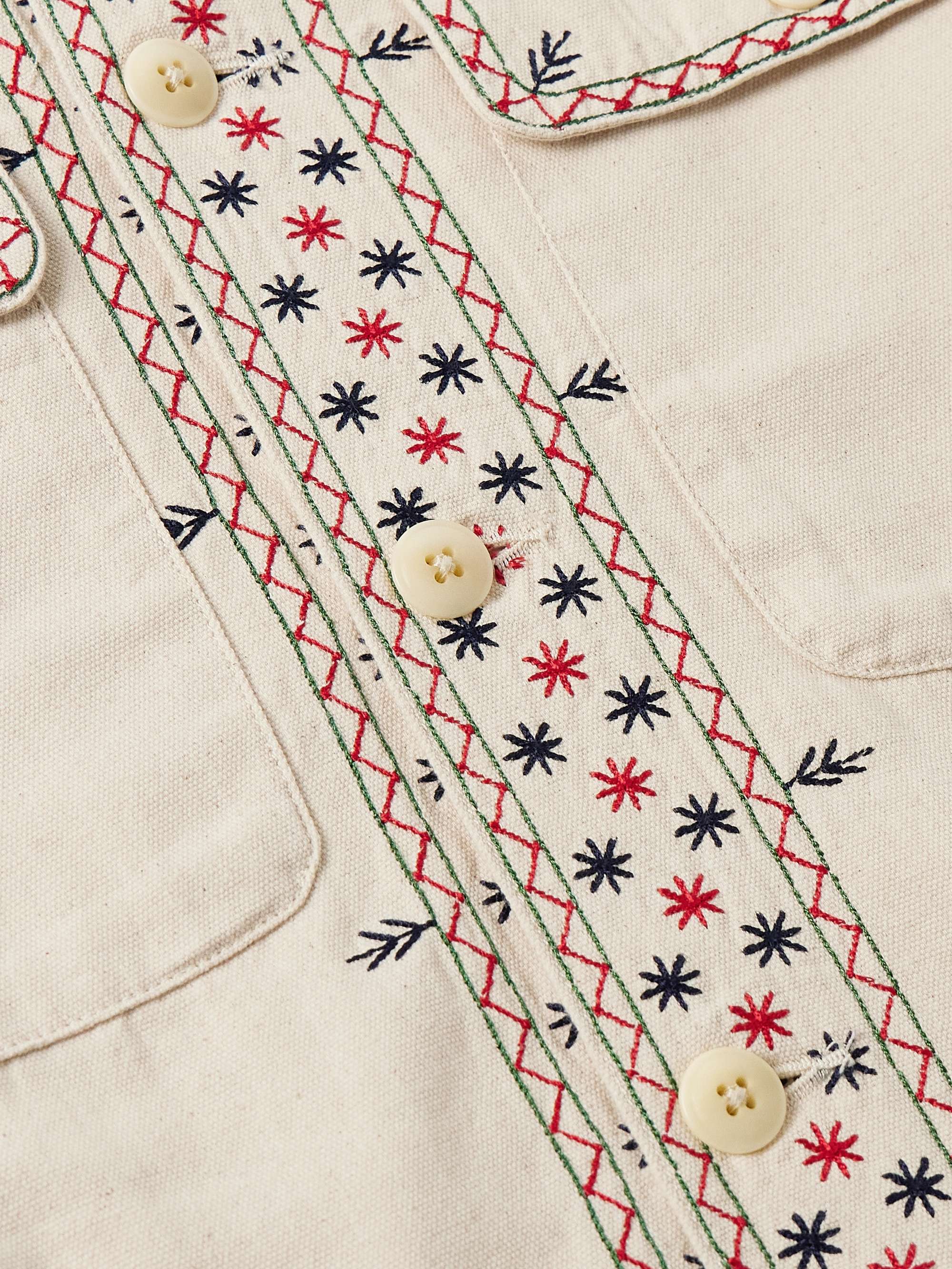 Starlight Embroidered Cotton-Canvas Jacket view