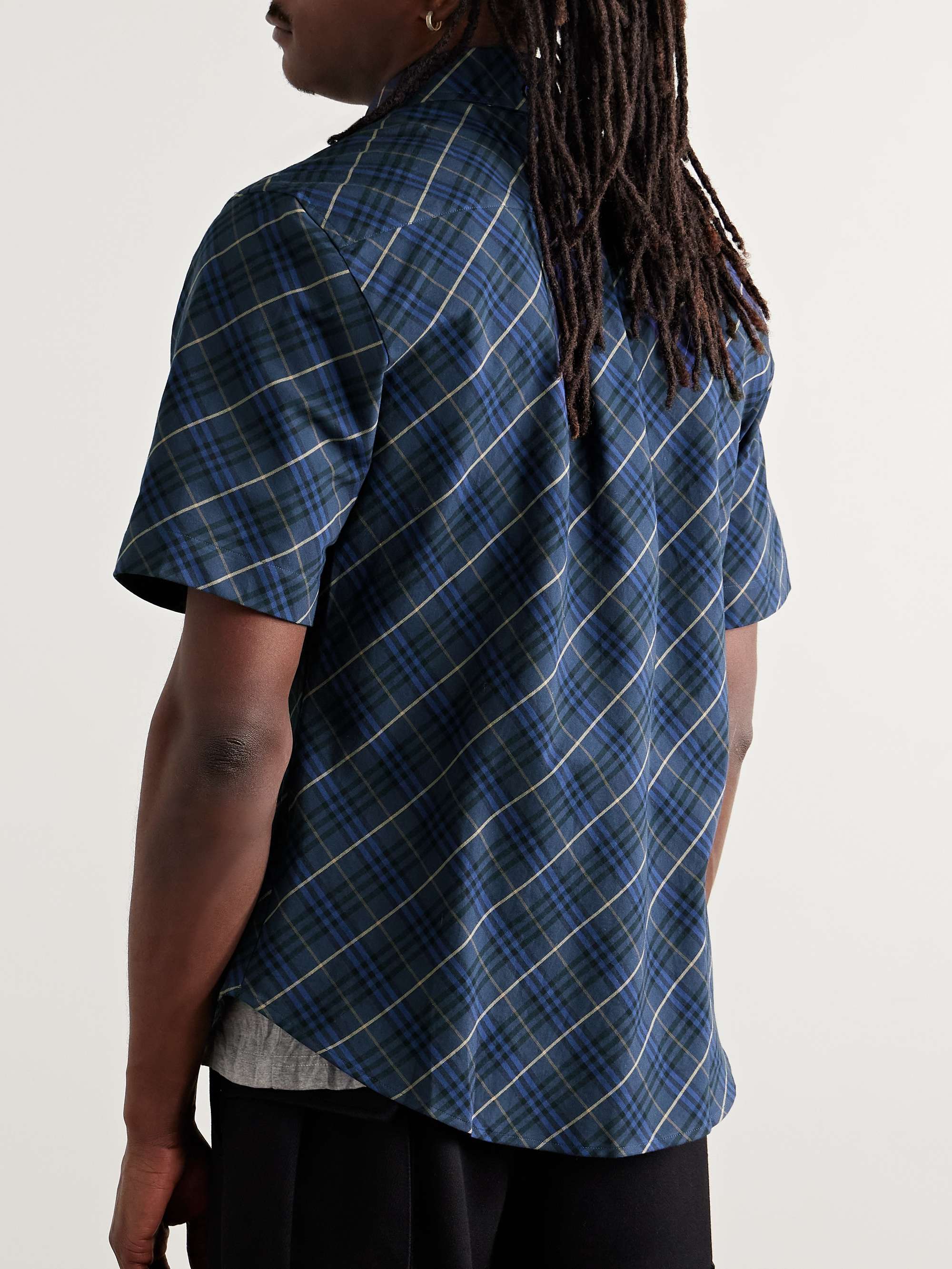 Button-Down Collar Checked Cotton Oxford Shirt view