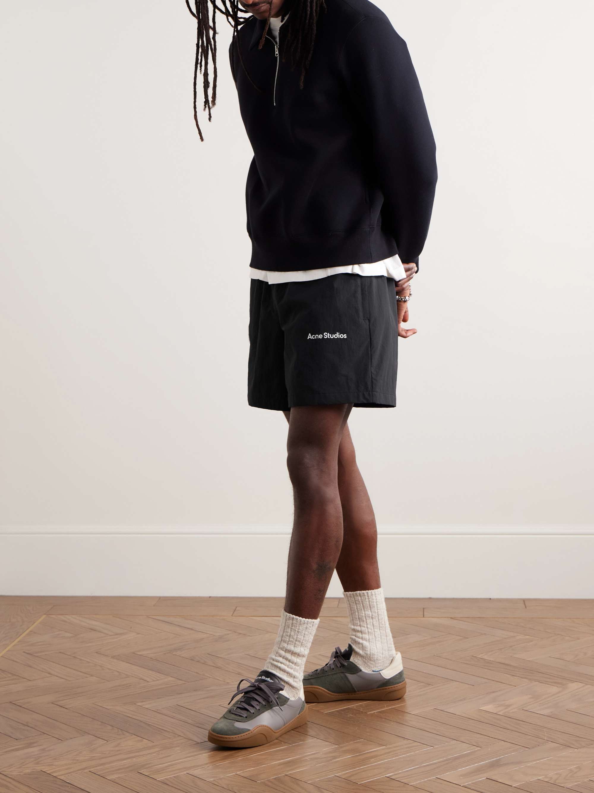 + Kappa Straight-Leg Logo-Embroidered Nylon Shorts view
