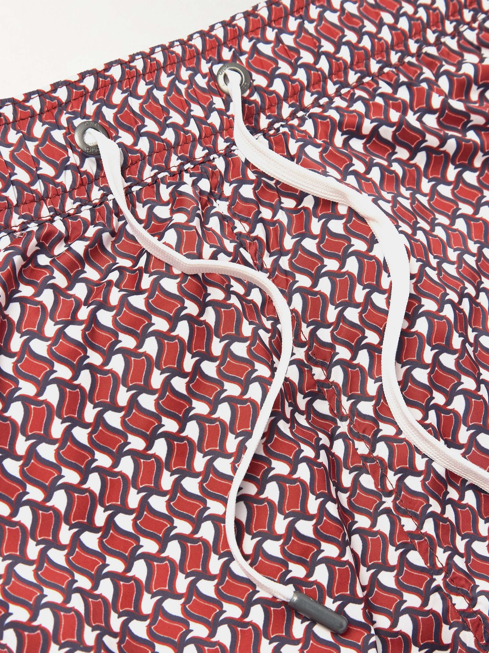 Slim-Fit Mid-Length Printed Swim Shorts view