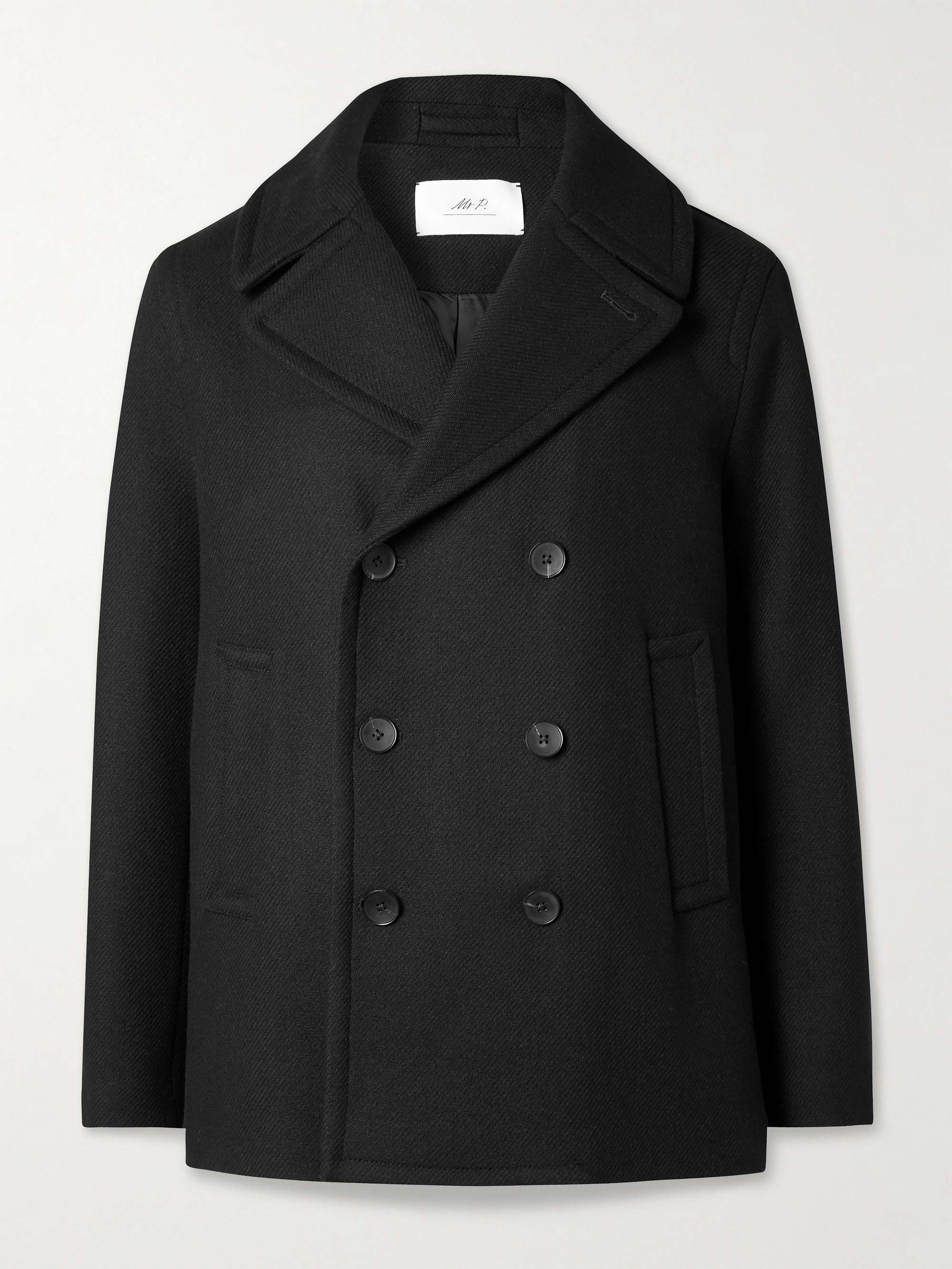 Wool-Blend Twill Peacoat view