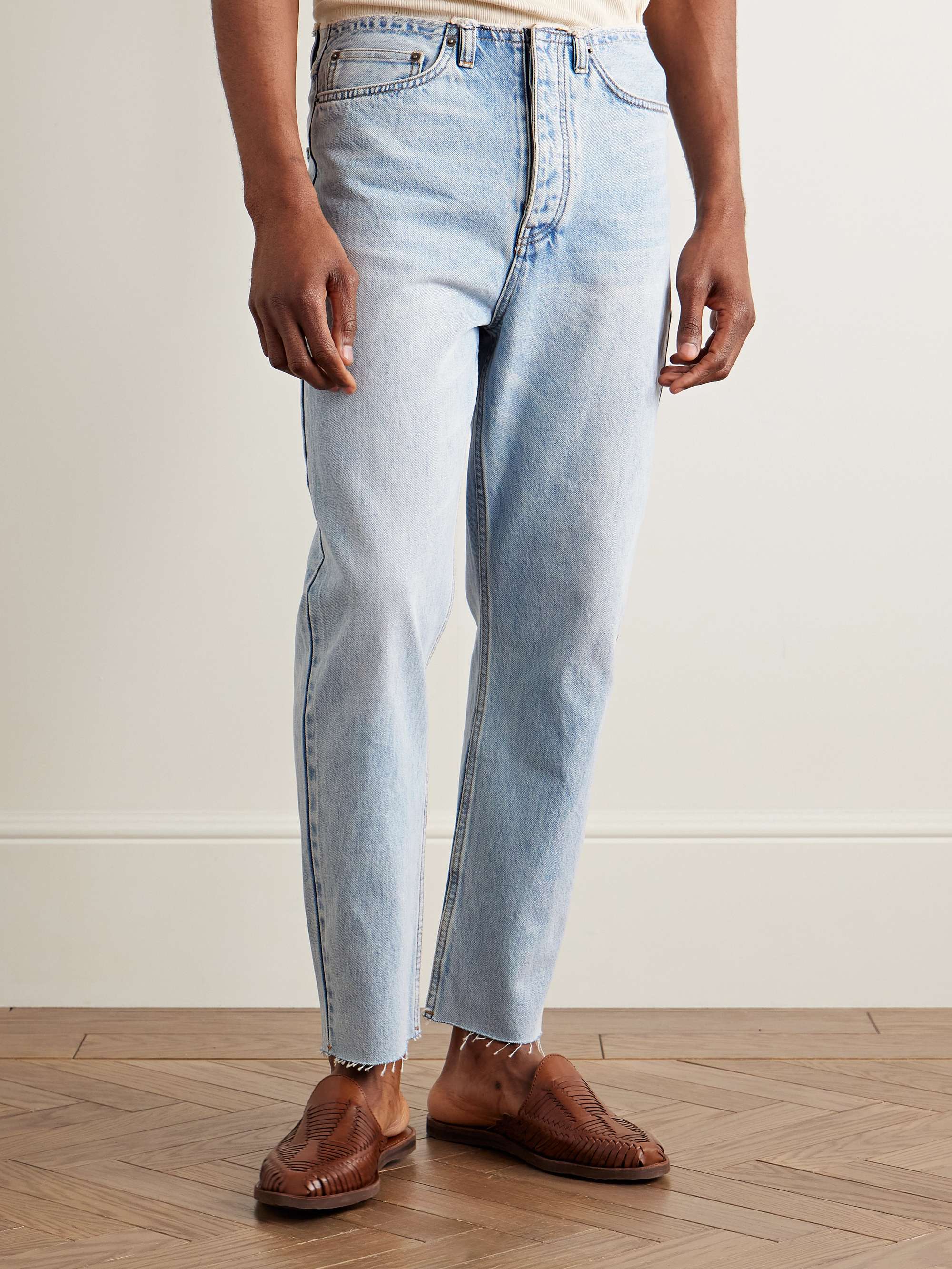Tapahi Cropped Slim-Fit Straight-Leg Jeans view