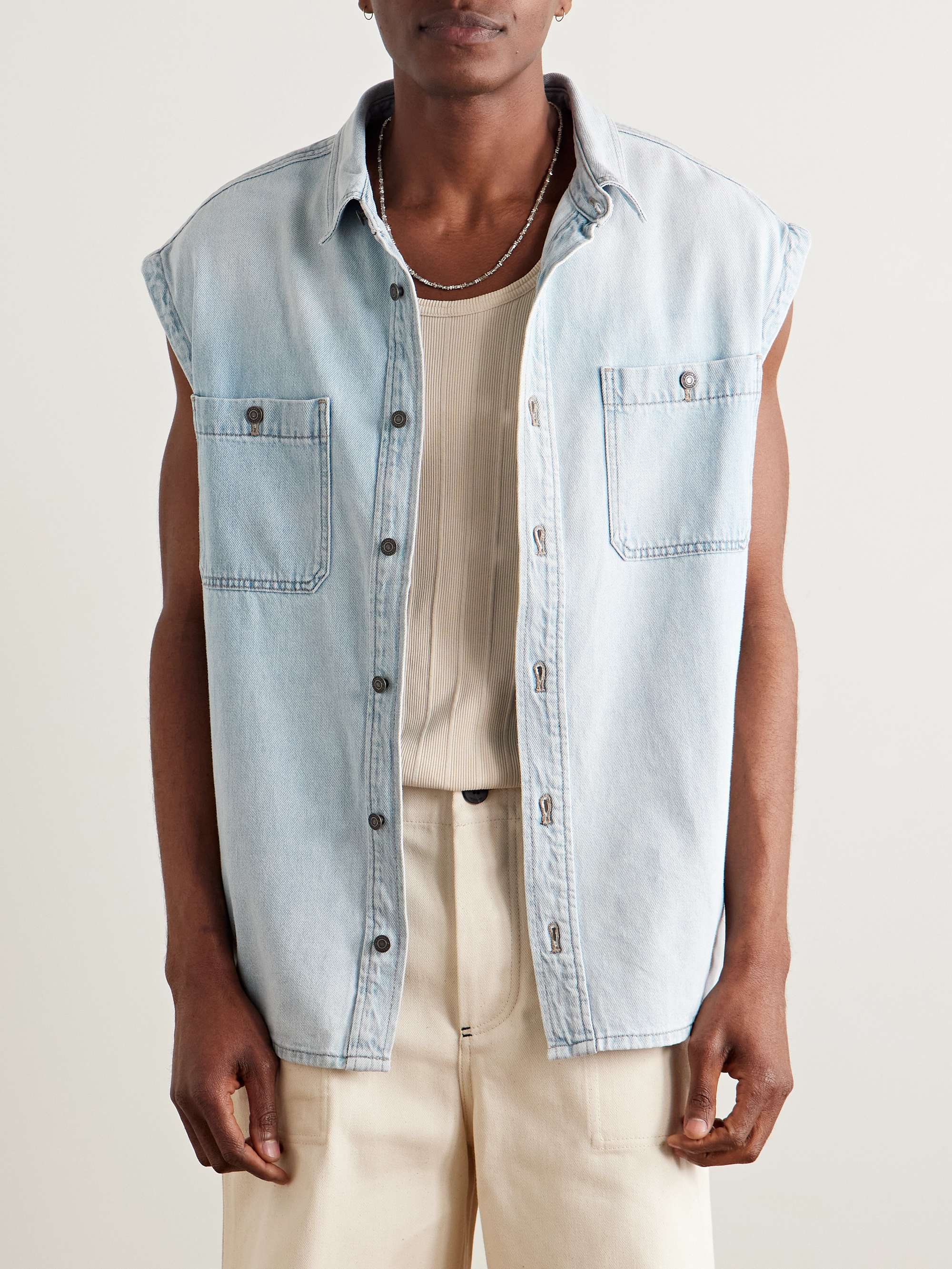 Nikora Convertible Denim Shirt view