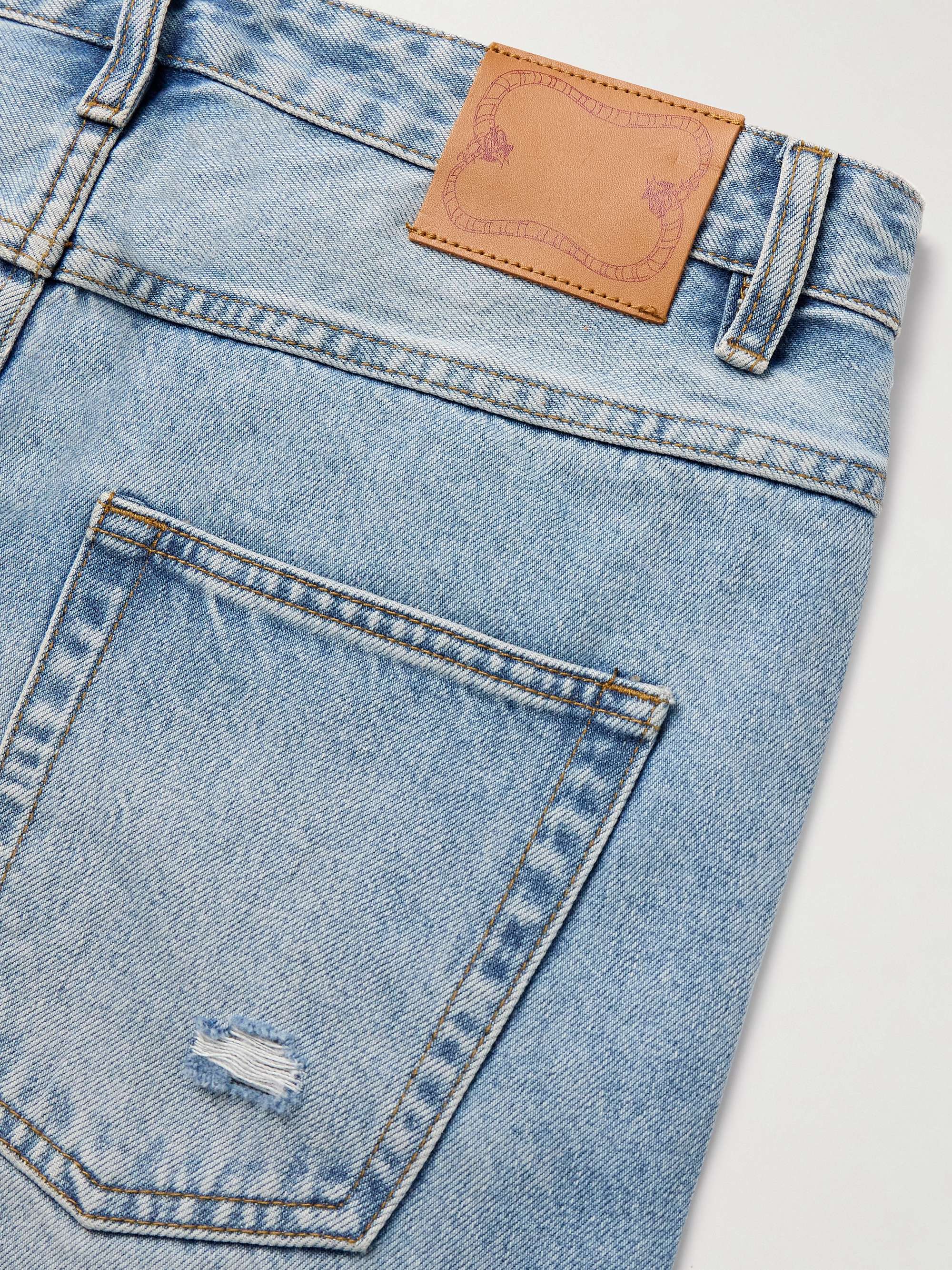 Tama Slim-Fit Straight-Leg Distressed Denim Shorts view