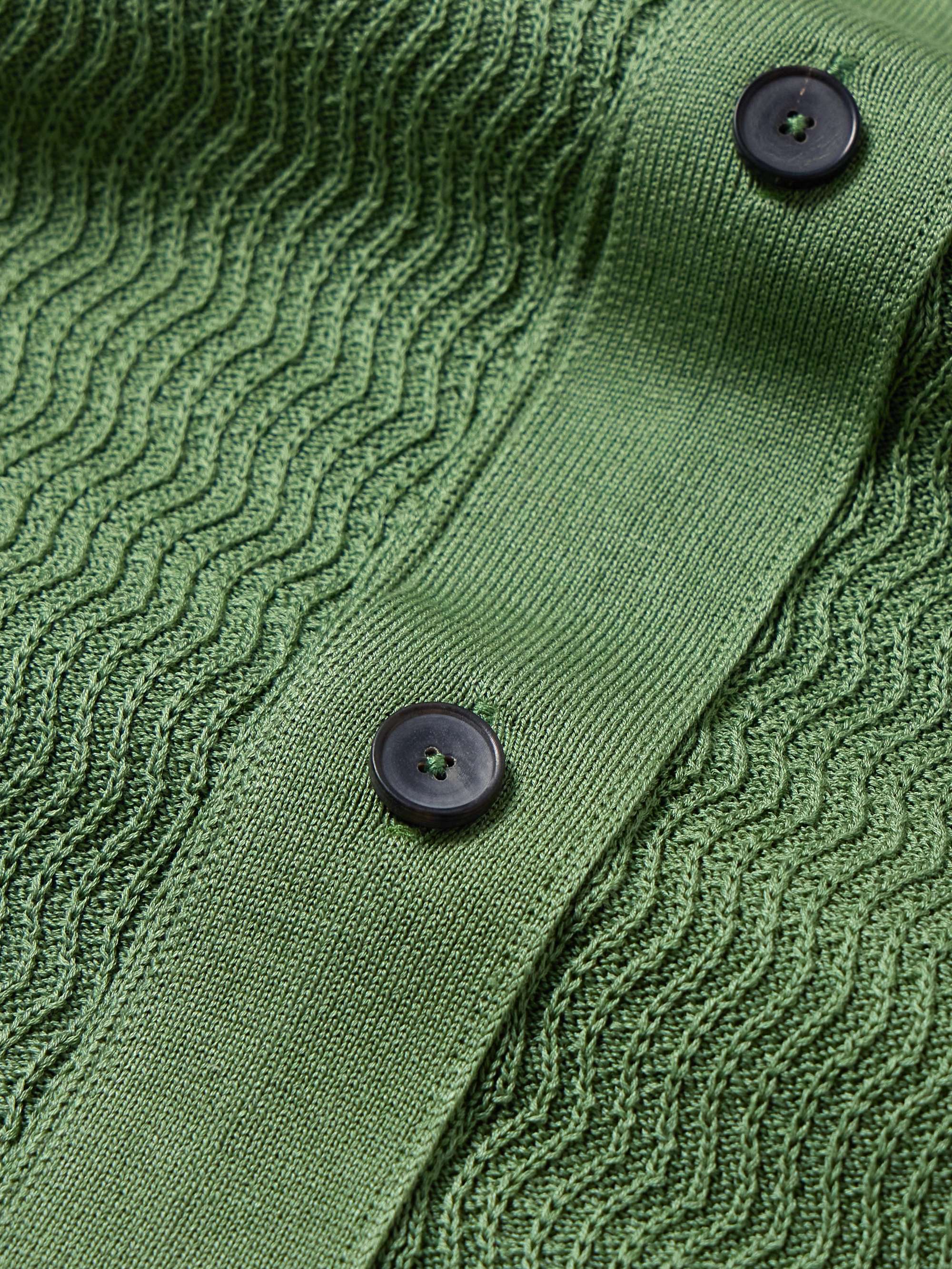 Textured-Knit Cotton Shirt view