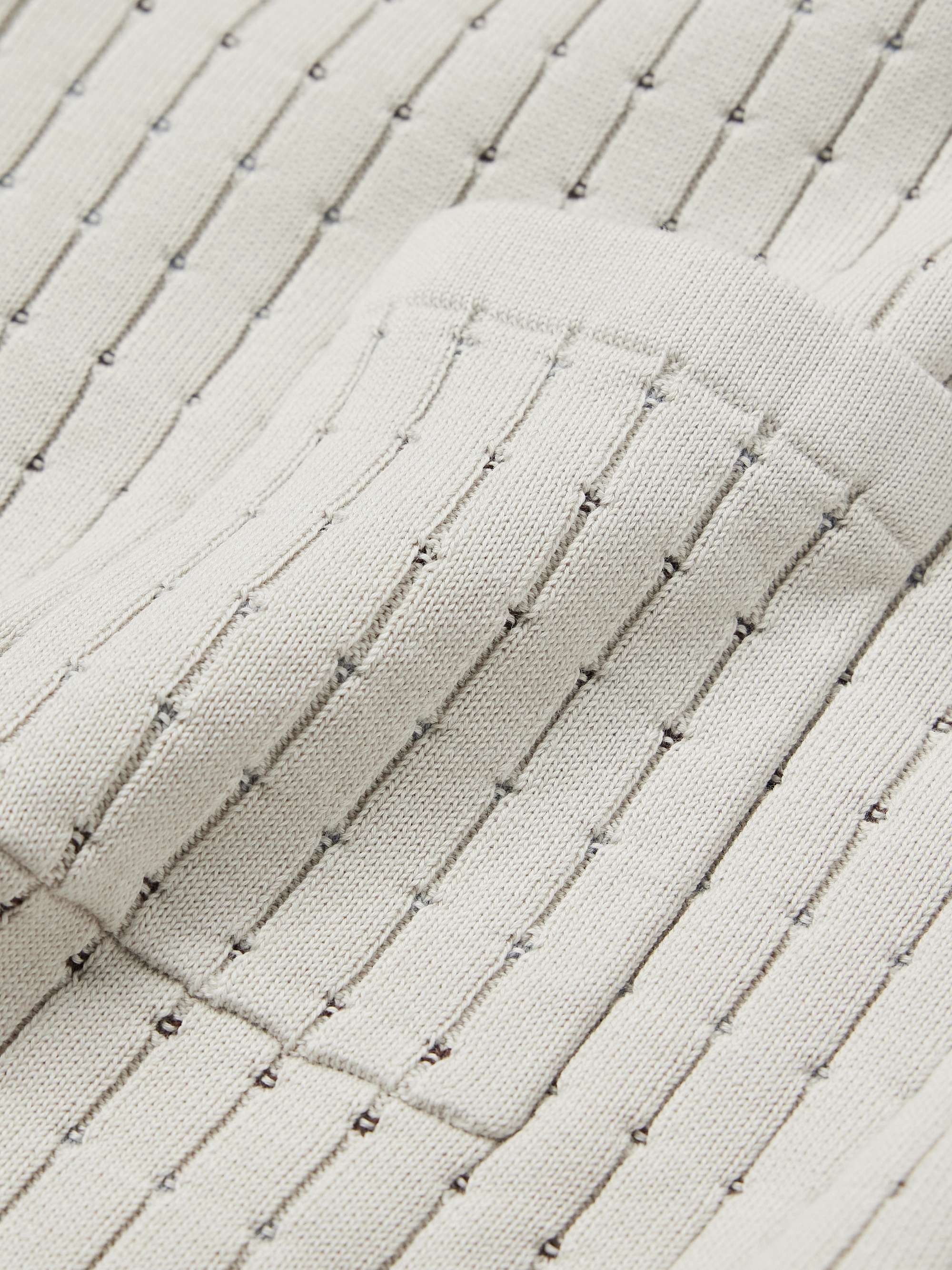 Pointelle-Knit Organic Cotton Polo Shirt view