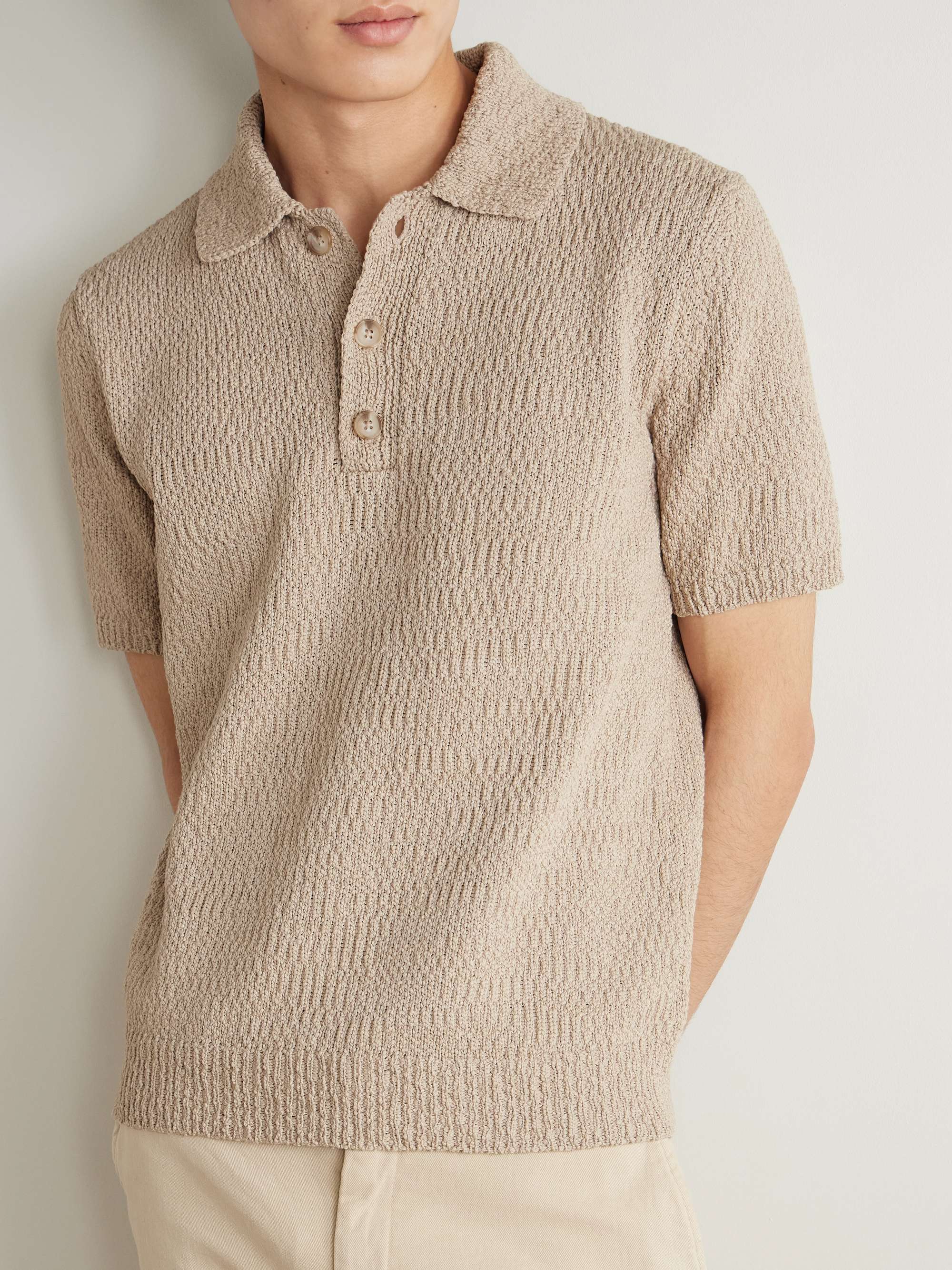Slub Cotton Polo Shirt view