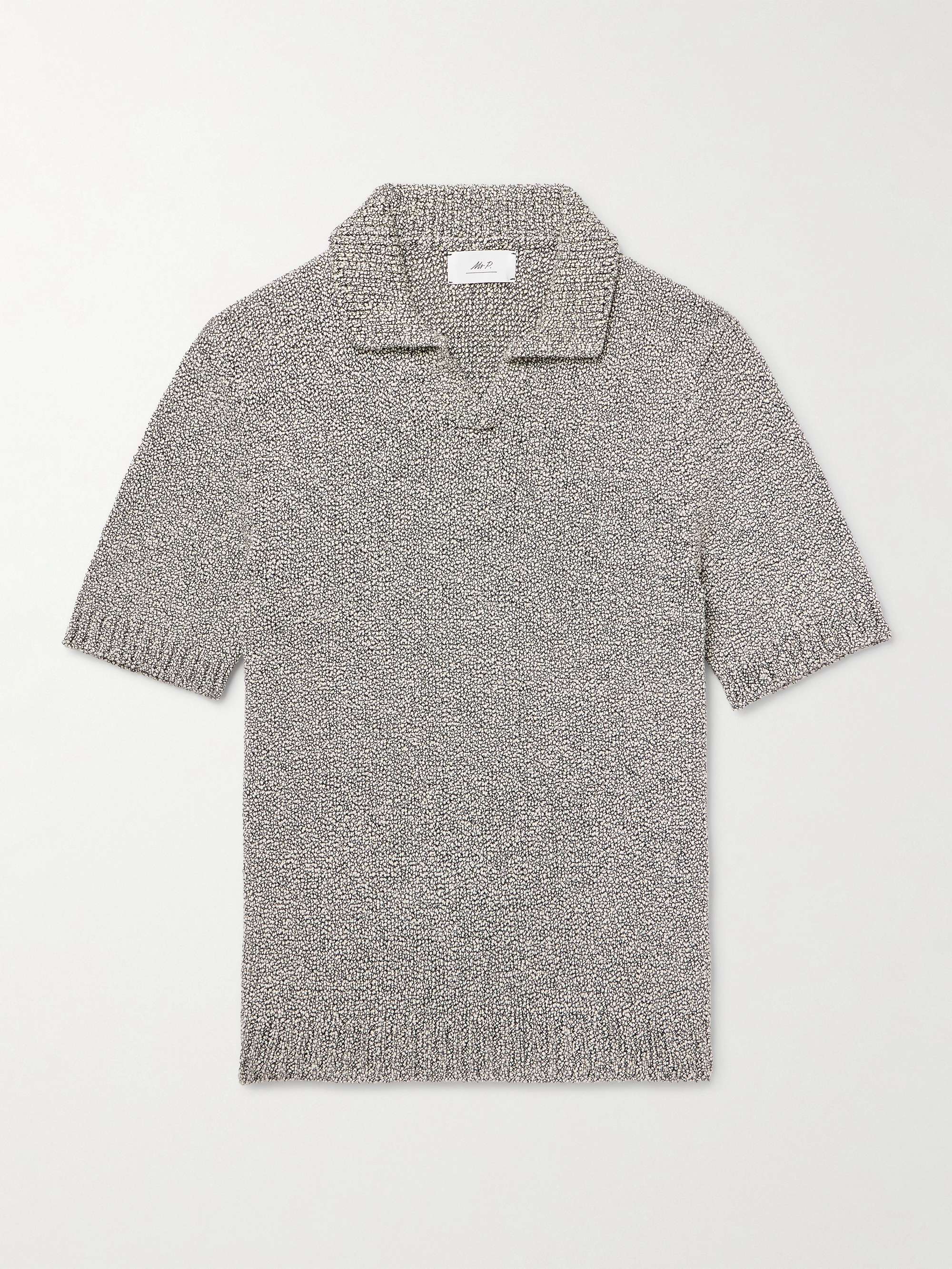 Organic Cotton-Bouclé Polo Shirt view