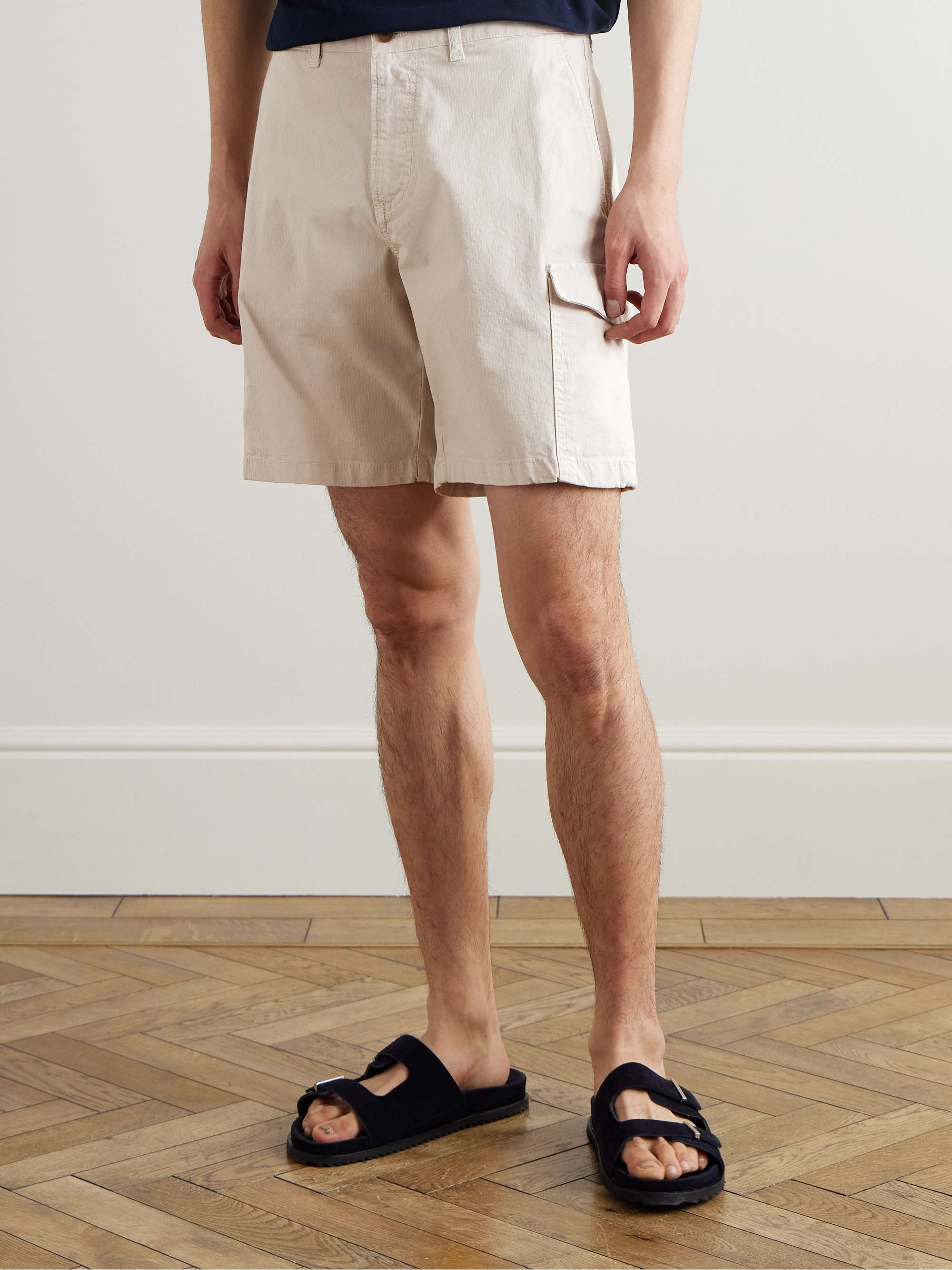 Straight-Leg Cotton Blend-Ripstop Shorts view