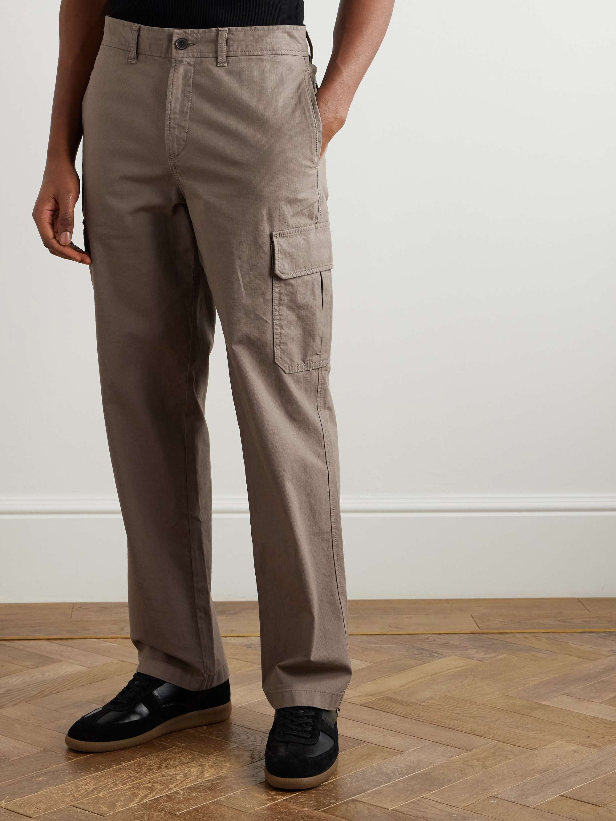 Edward Straight-Leg Organic Cotton-Blend Ripstop Cargo Trousers view