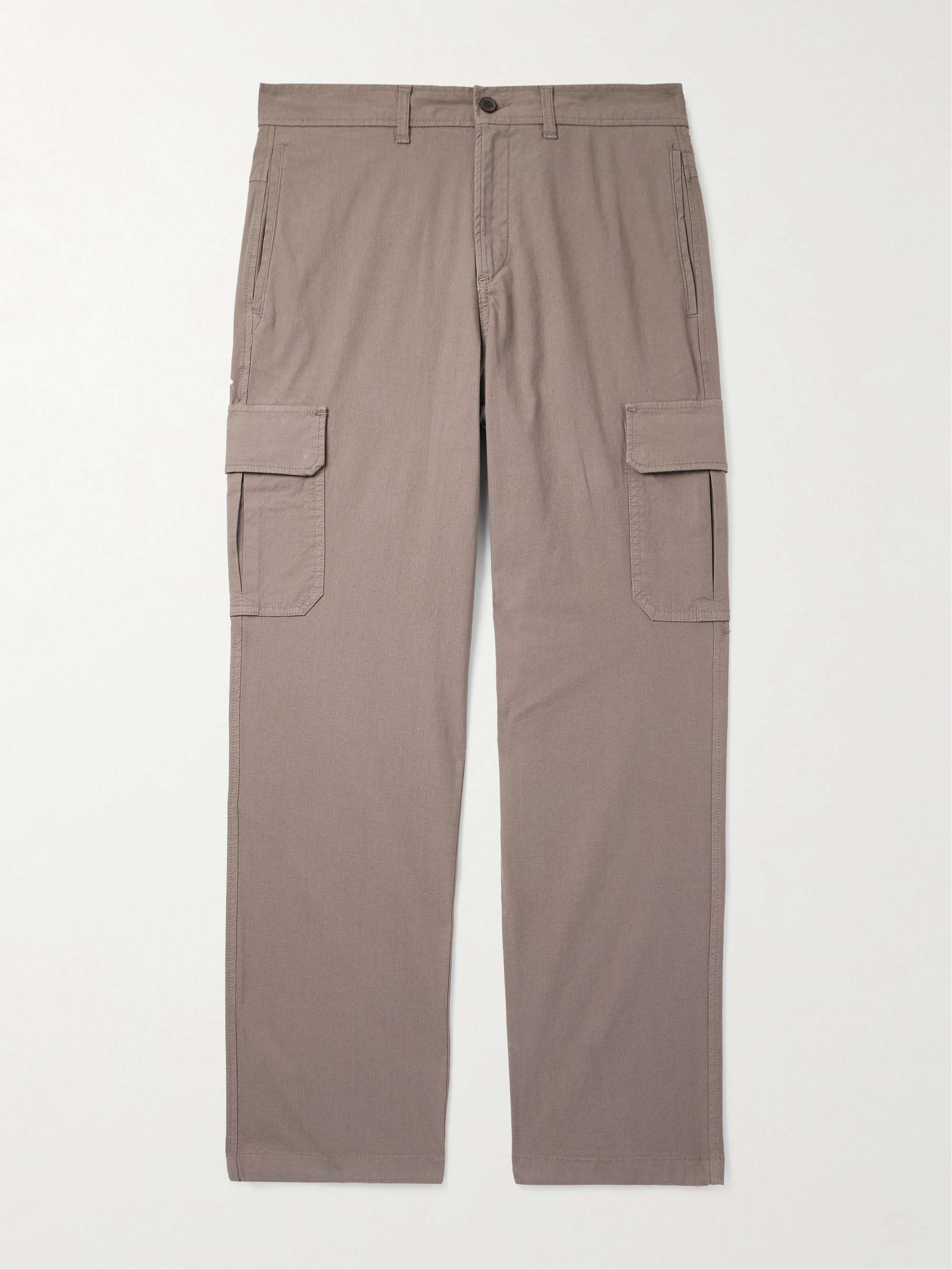 Edward Straight-Leg Organic Cotton-Blend Ripstop Cargo Trousers view