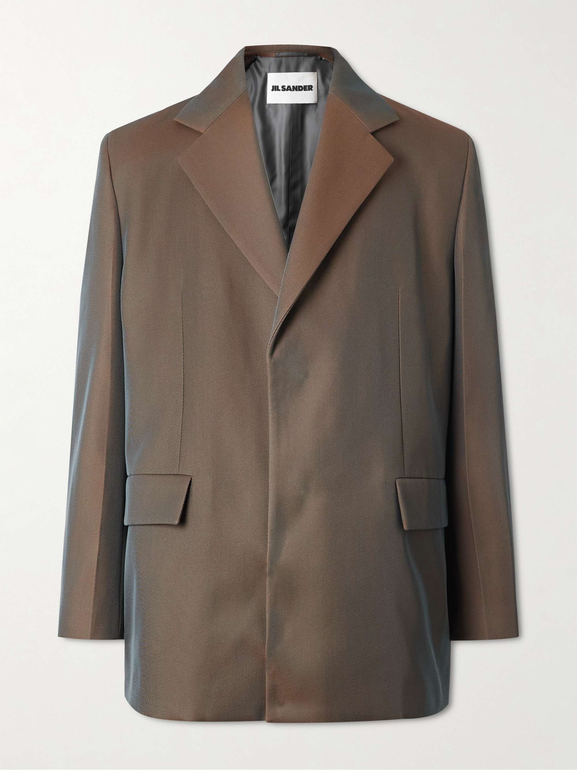 Virgin Wool-Blend Drill Blazer view