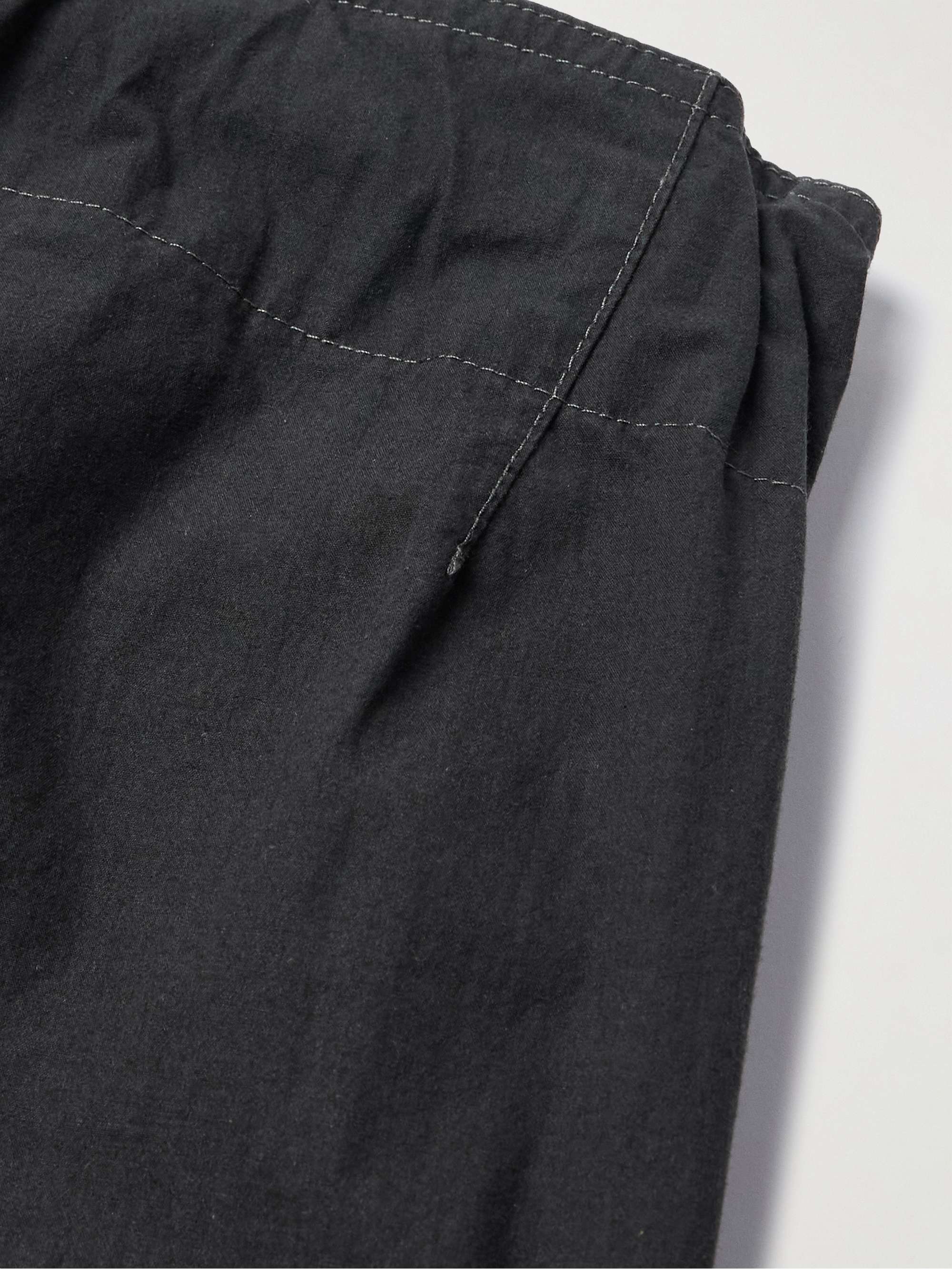 Bootcut Cotton-Blend Drawstring Cargo Trousers view