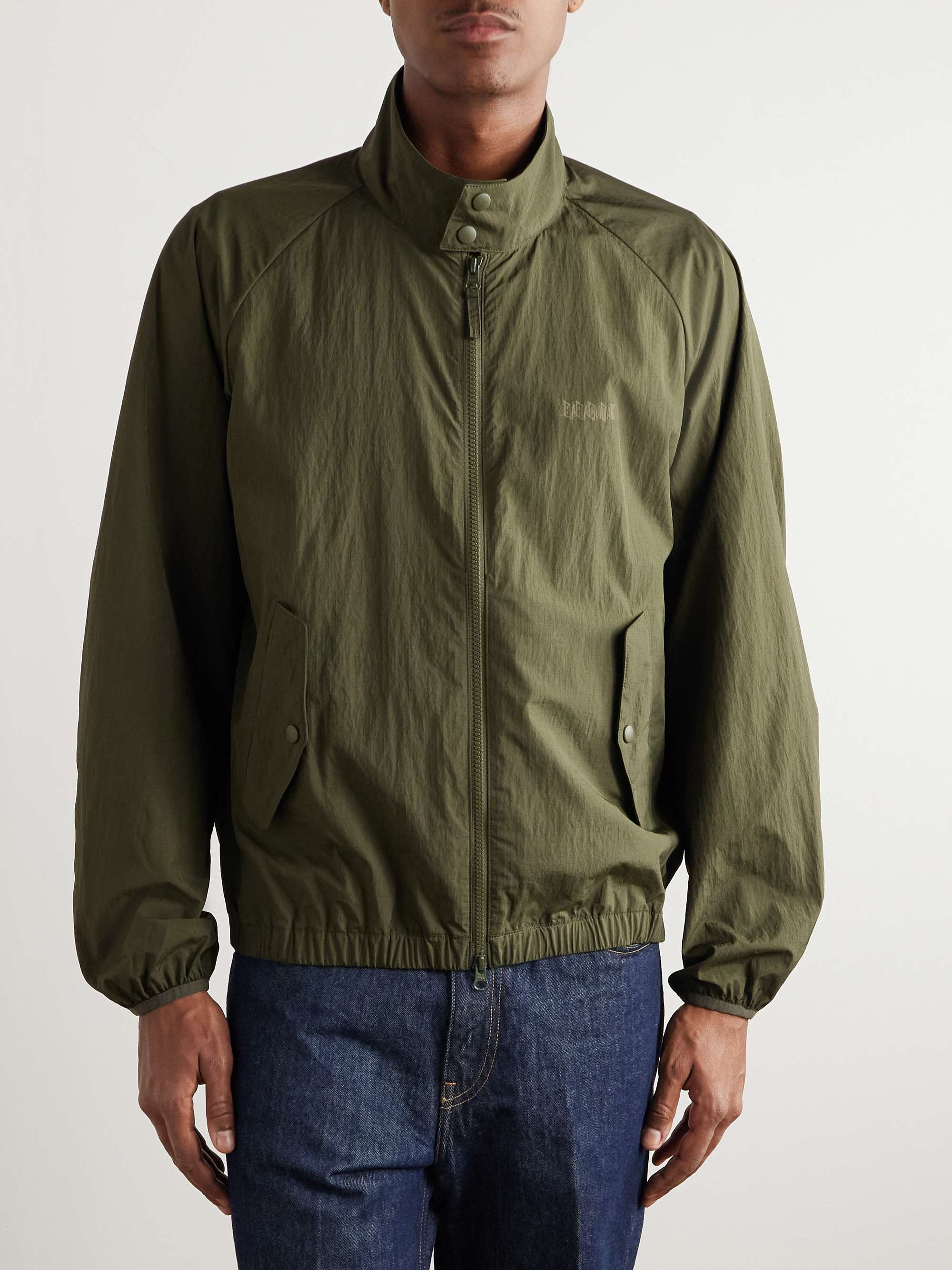 G9 Logo-Print Shell Harrington Jacket view