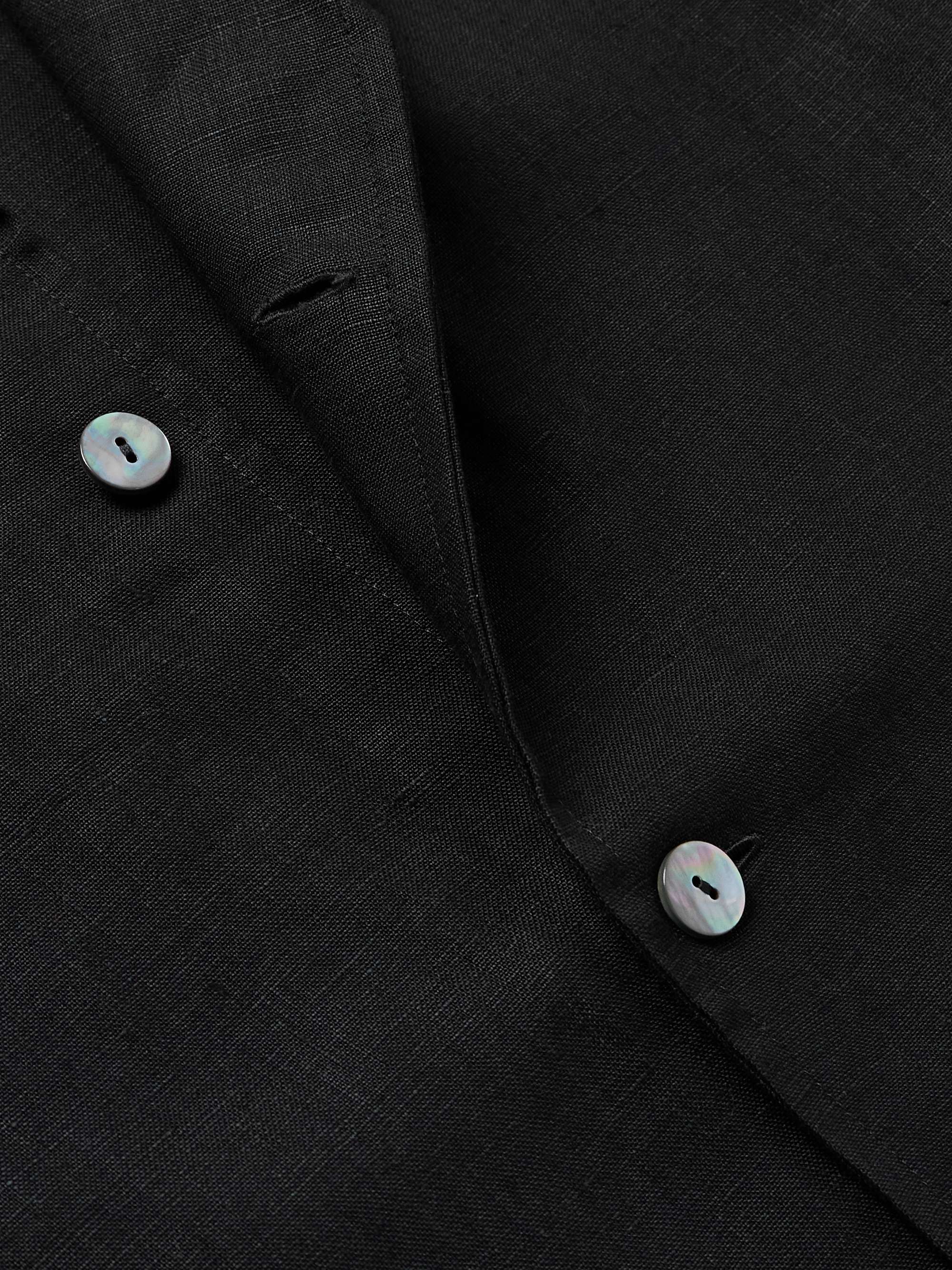 Camp-Collar Linen-Canvas Overshirt view