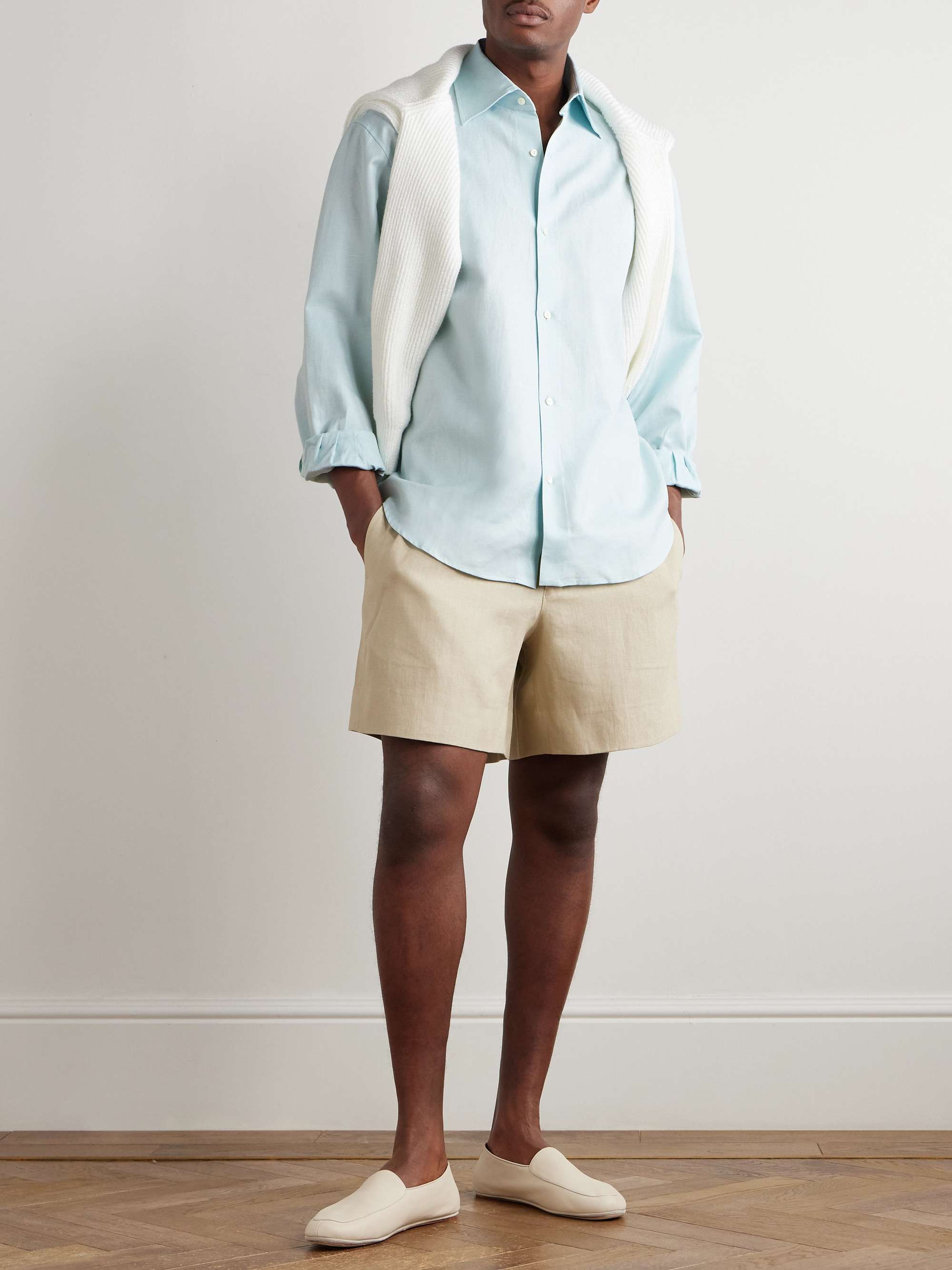 Cotton and Linen-Blend Shirt view