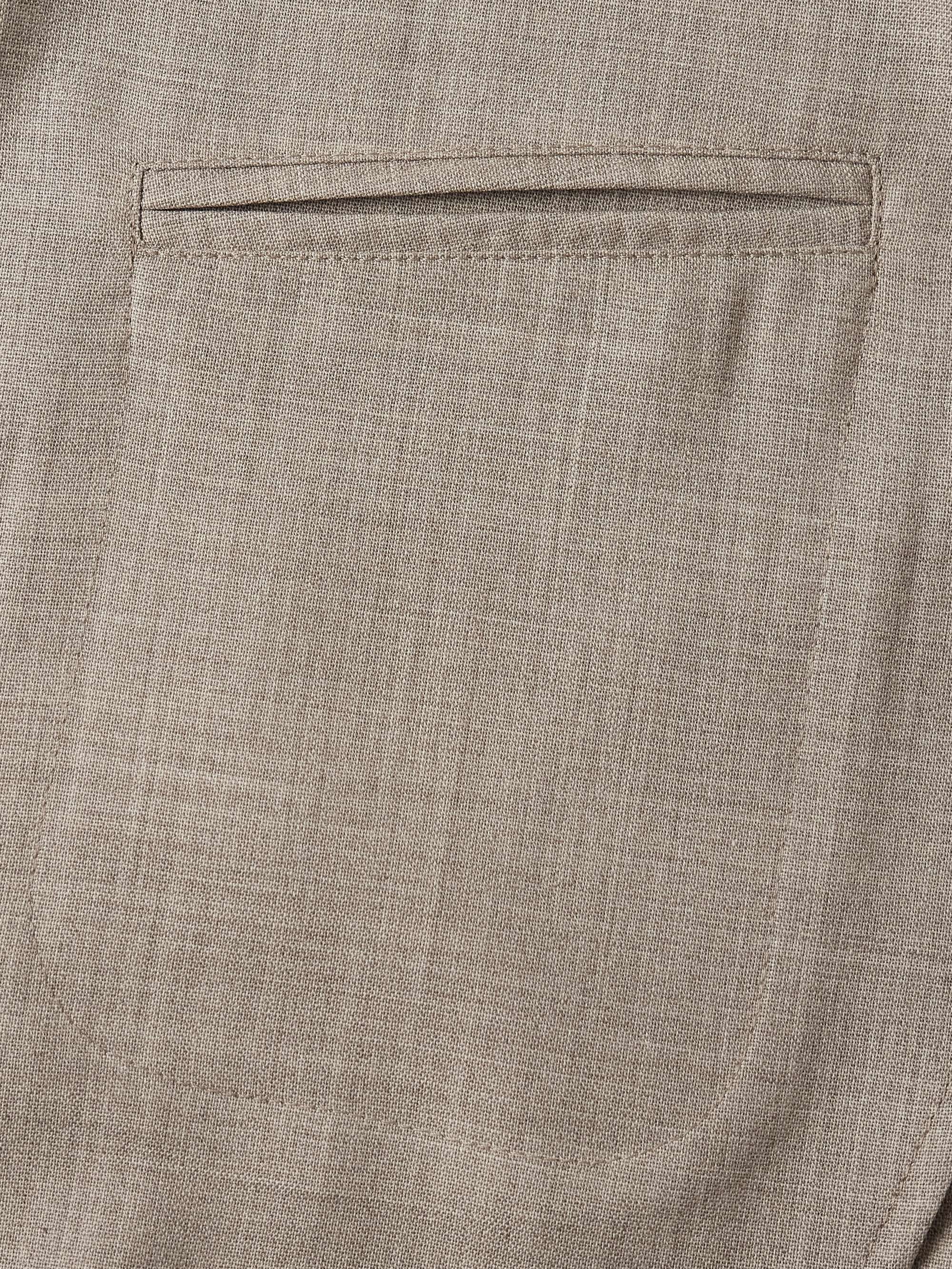 Unstructured Double-Breasted Wool Suit Jacket view