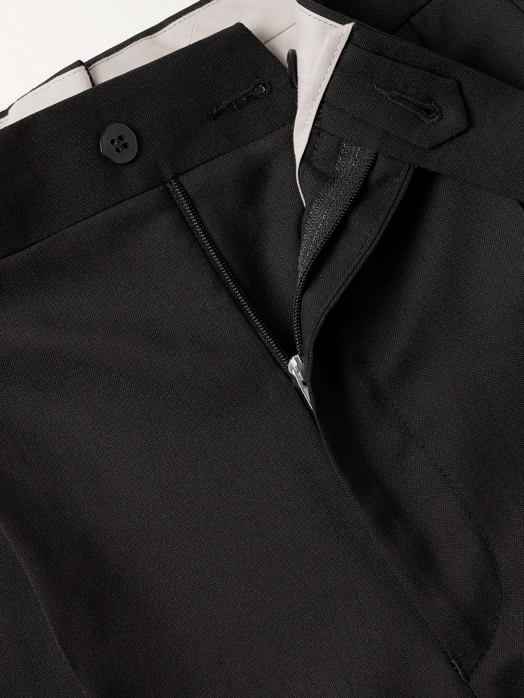 Straight-Leg Pleated Wool Trousers view