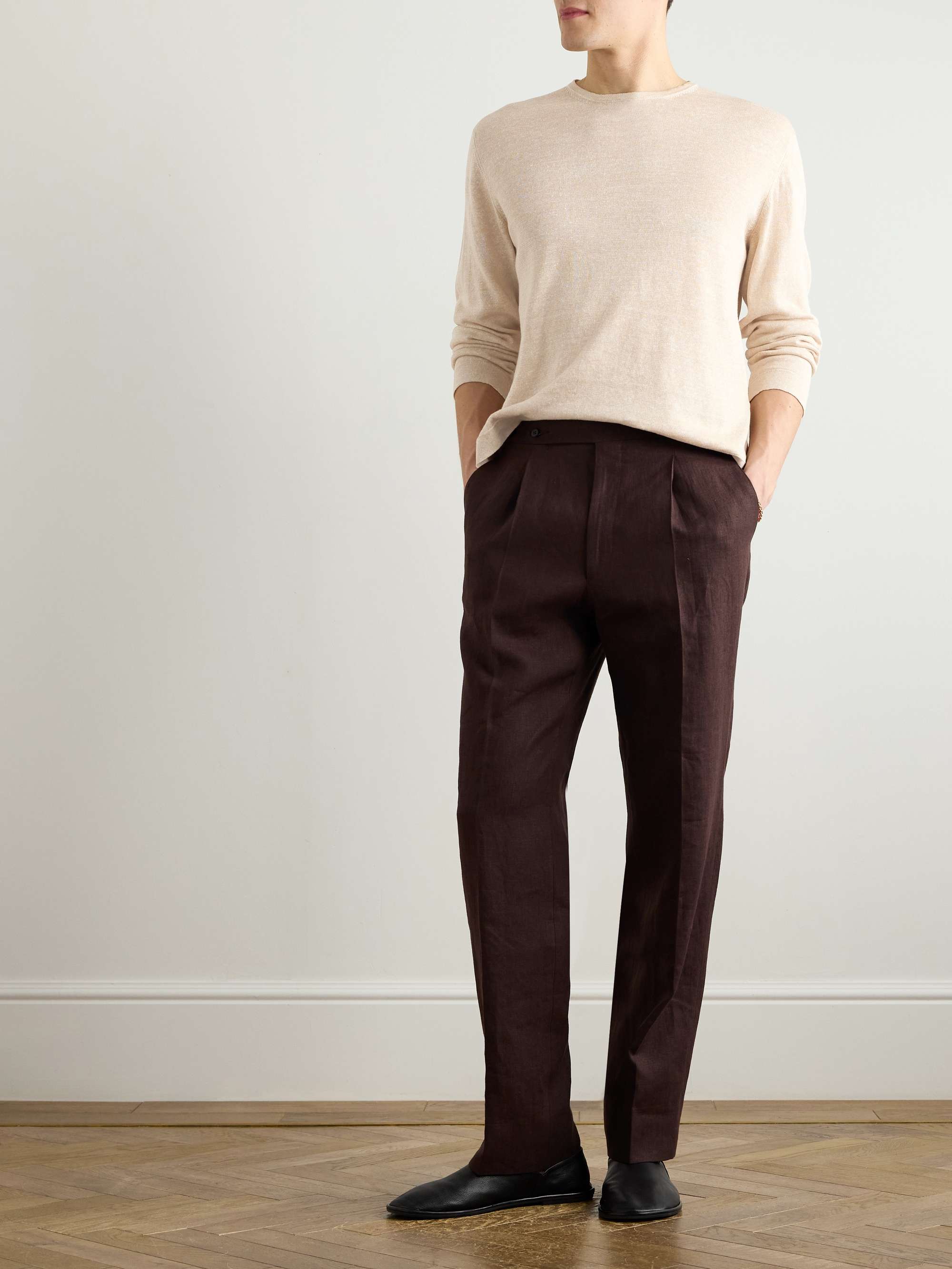 Linen and Cotton-Blend Sweater view