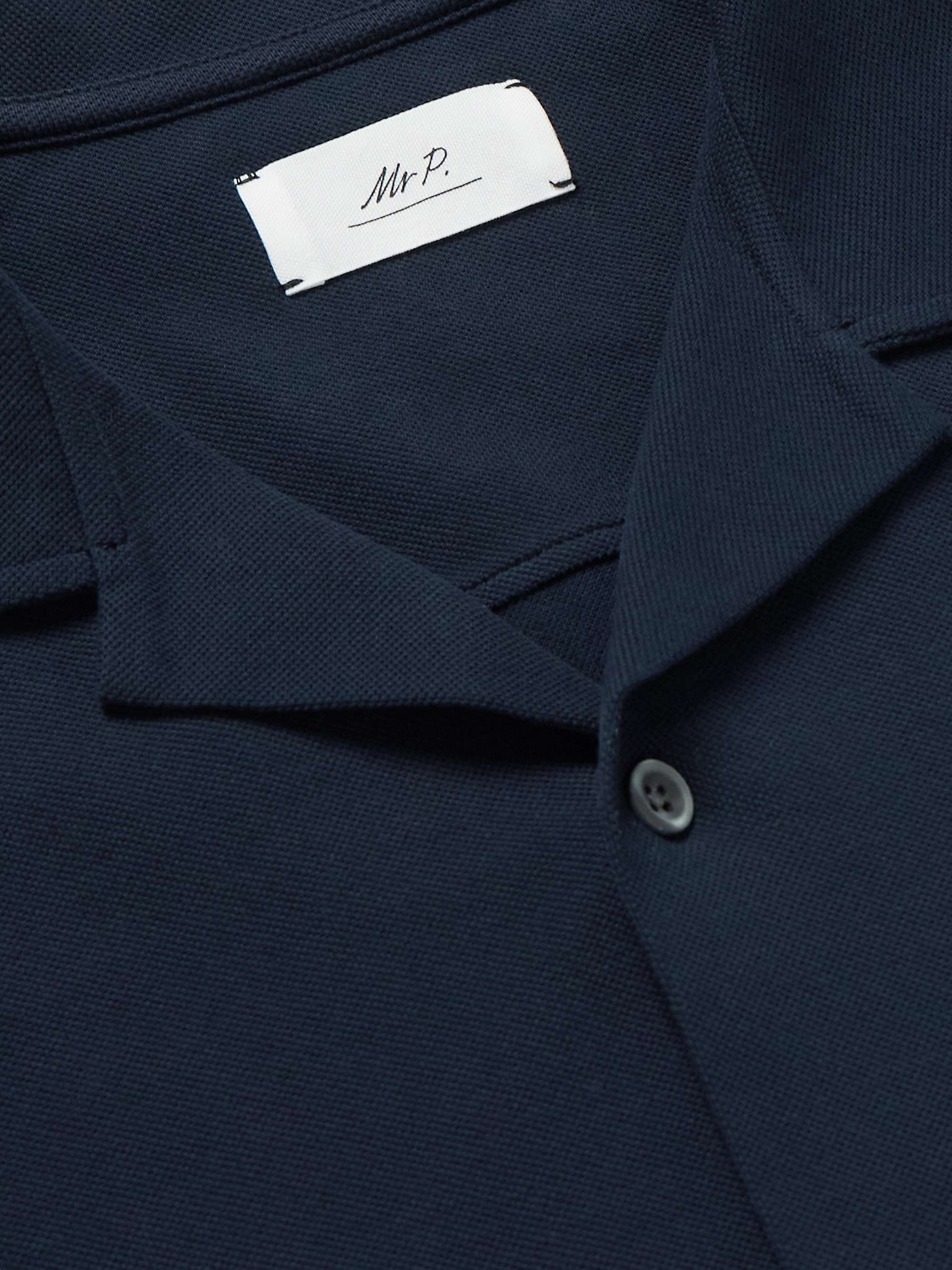 Camp-Collar Cotton-Piqué Shirt view