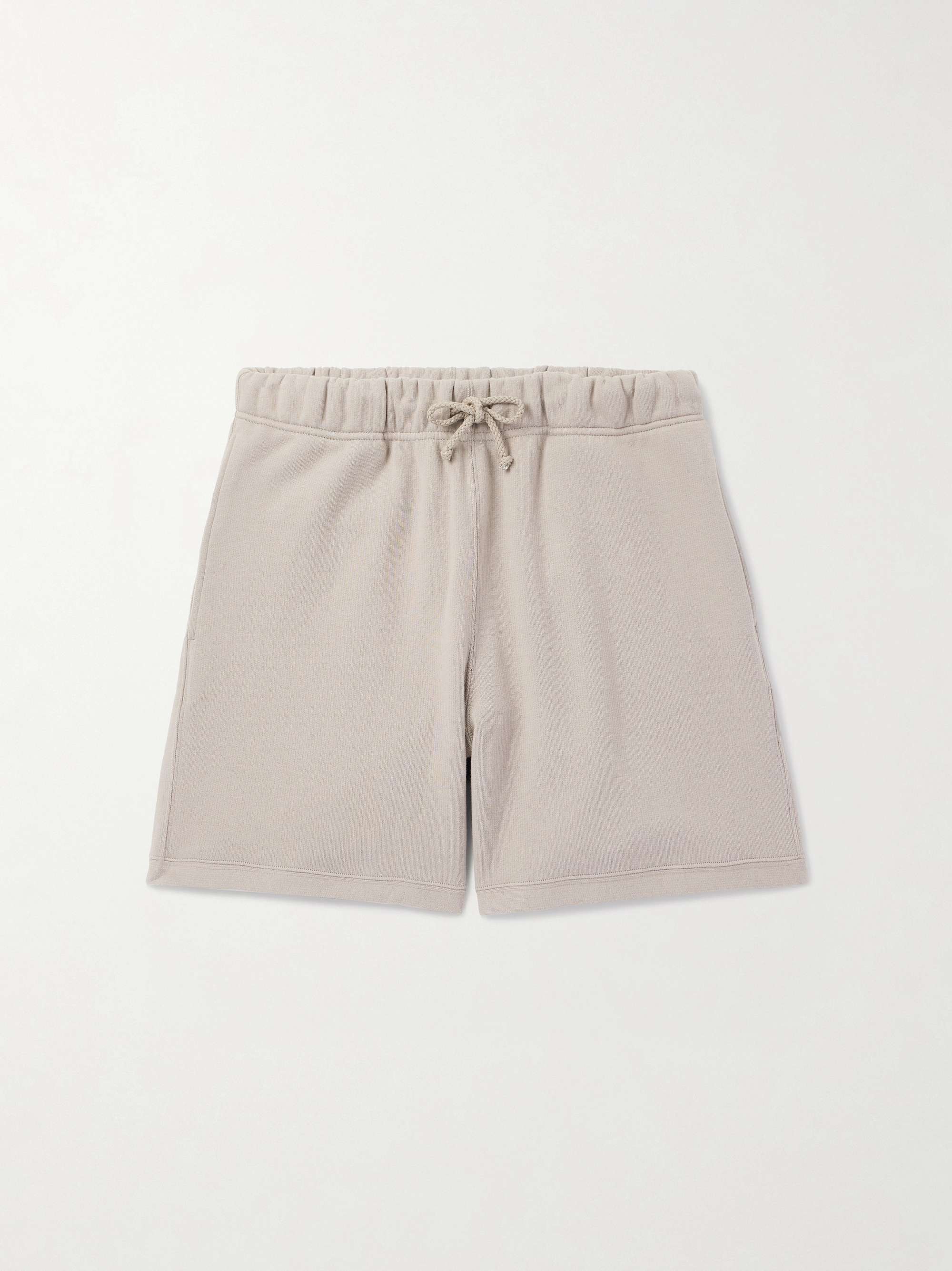 Straight-Leg Cotton-Terry Drawstring Shorts view