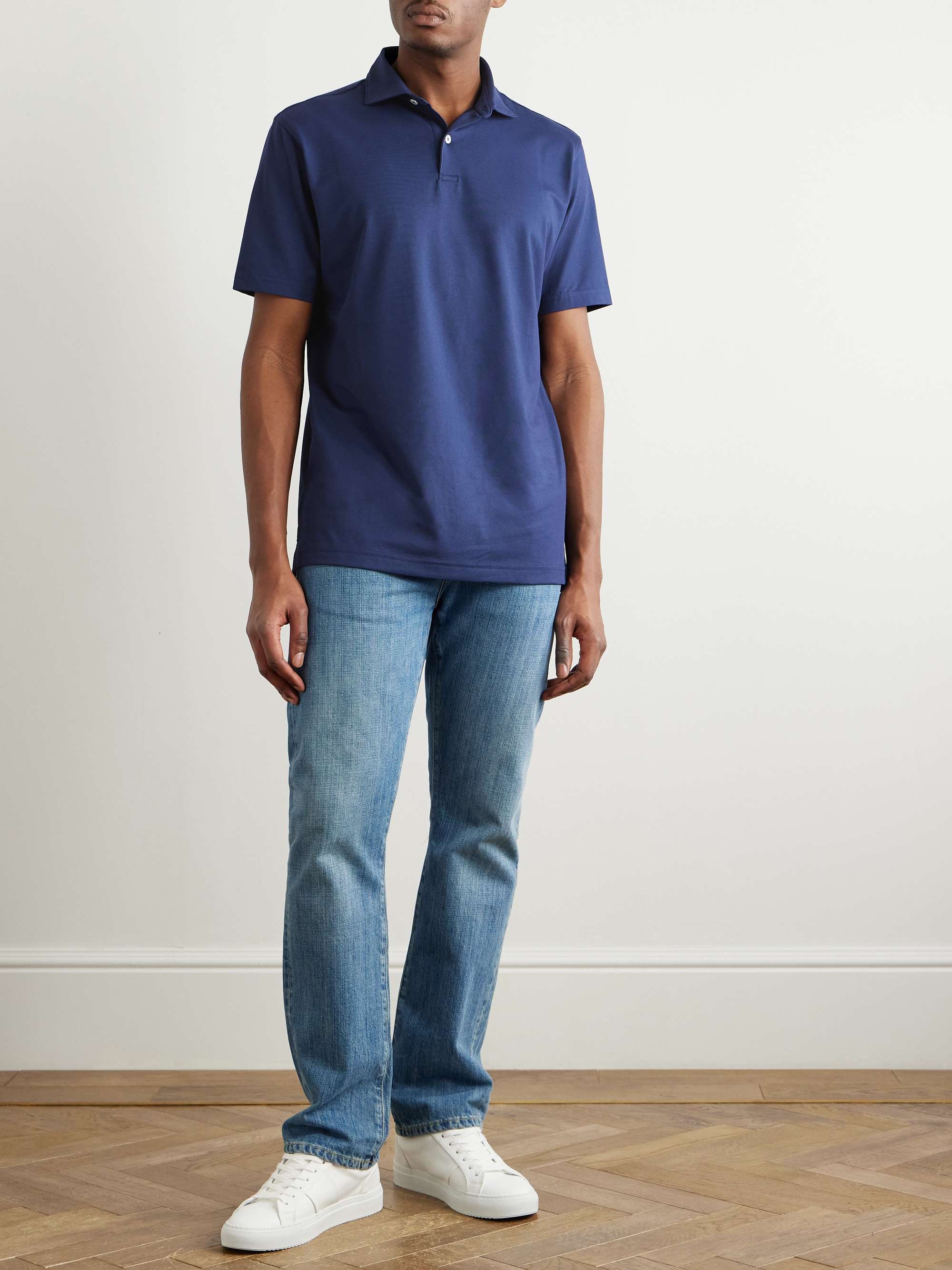 Albatross Cotton-Blend Piqué Polo Shirt view