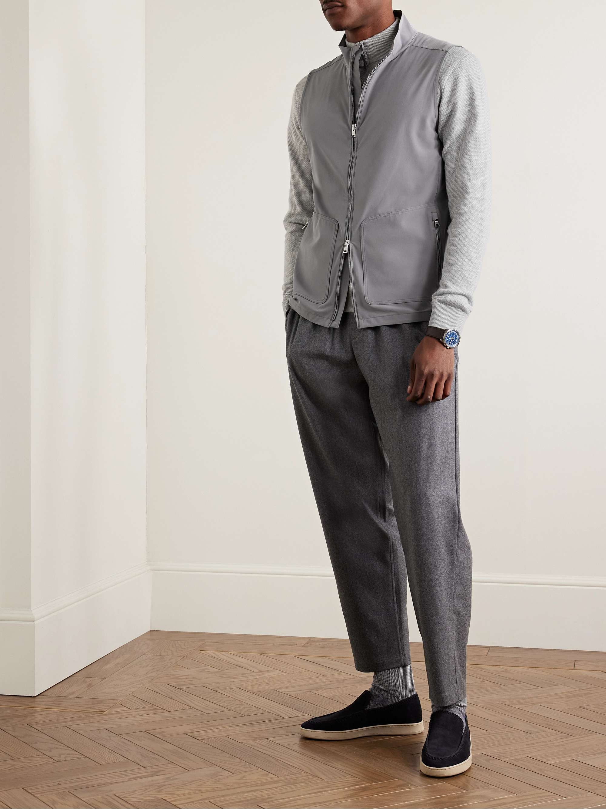 Contour Stretch Recycled-Jersey Gilet view