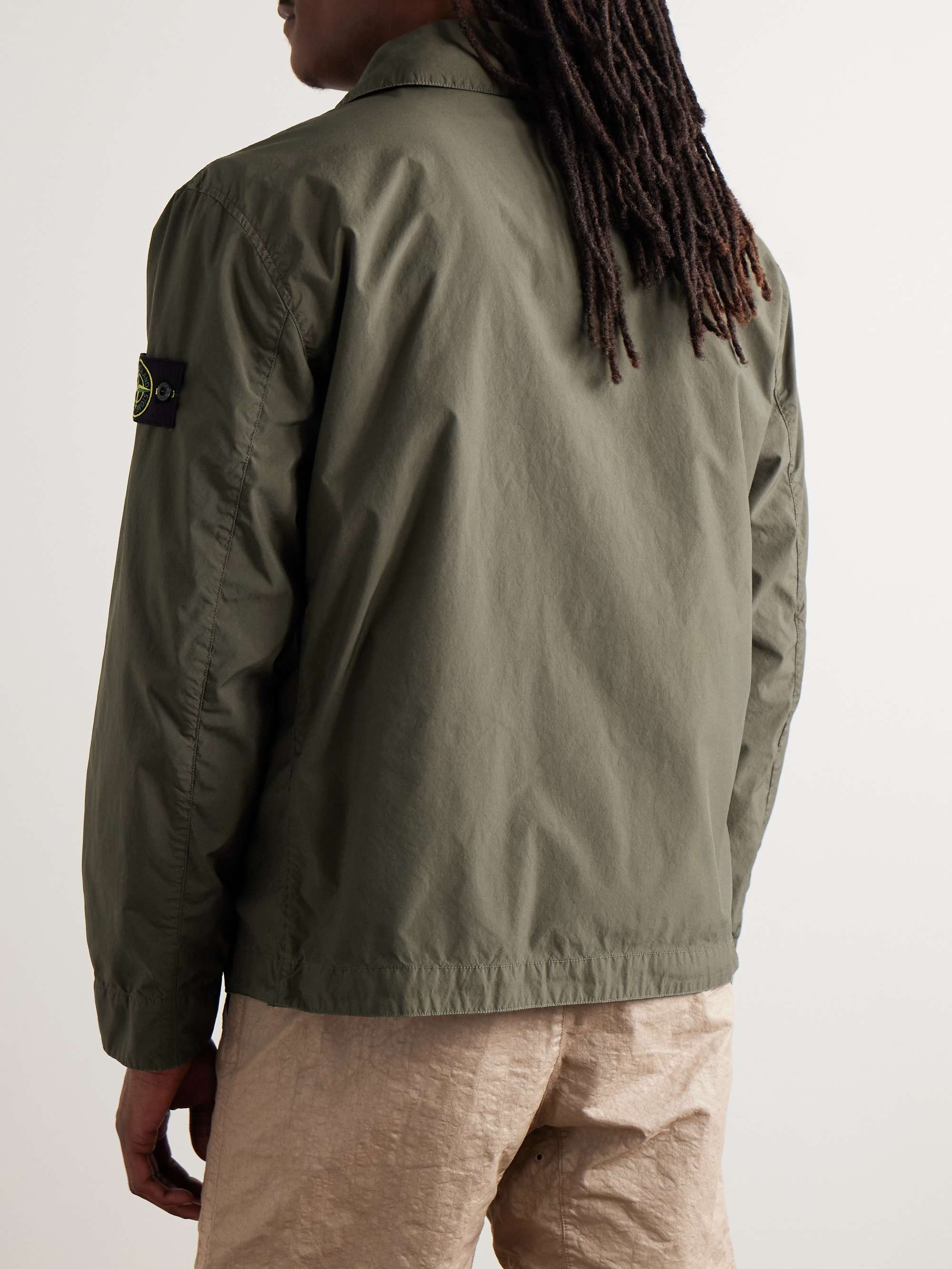 Logo-Appliquéd Garment-Dyed Shell Jacket view