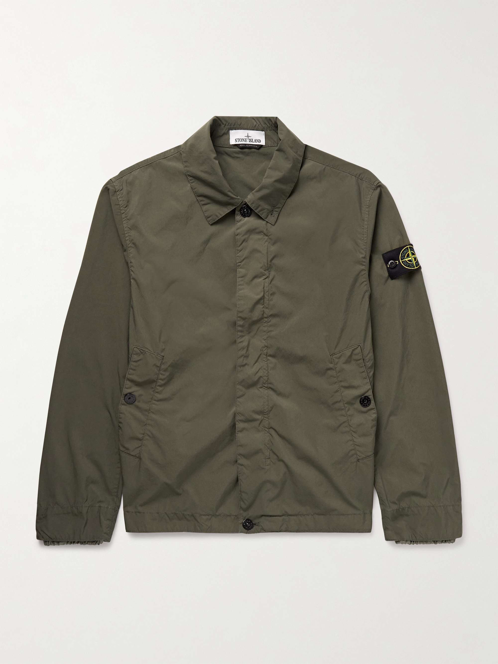 Logo-Appliquéd Garment-Dyed Shell Jacket view