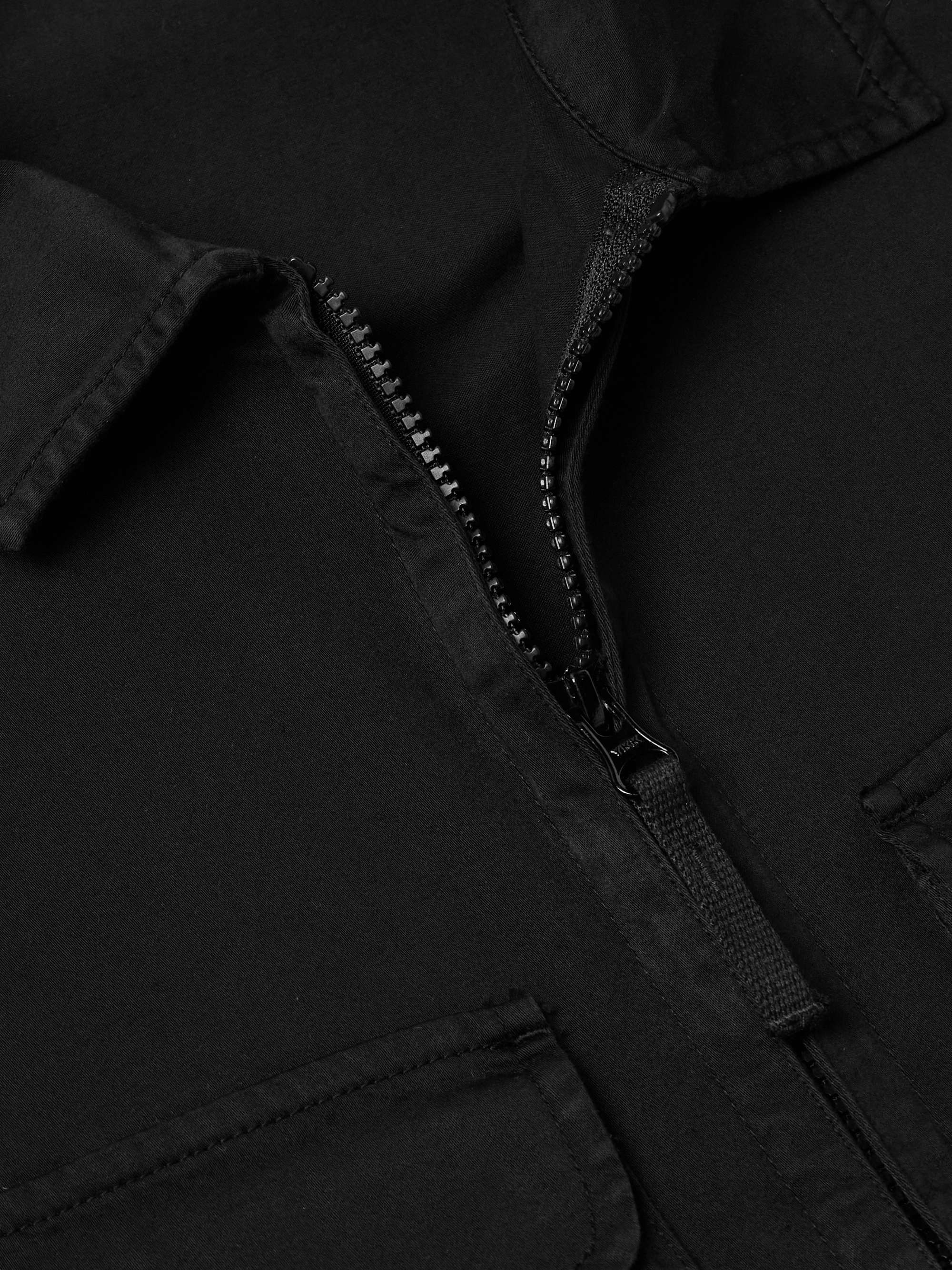 Slim-Fit Logo-Appliquéd Organic Cotton-Blend Sateen Jacket view