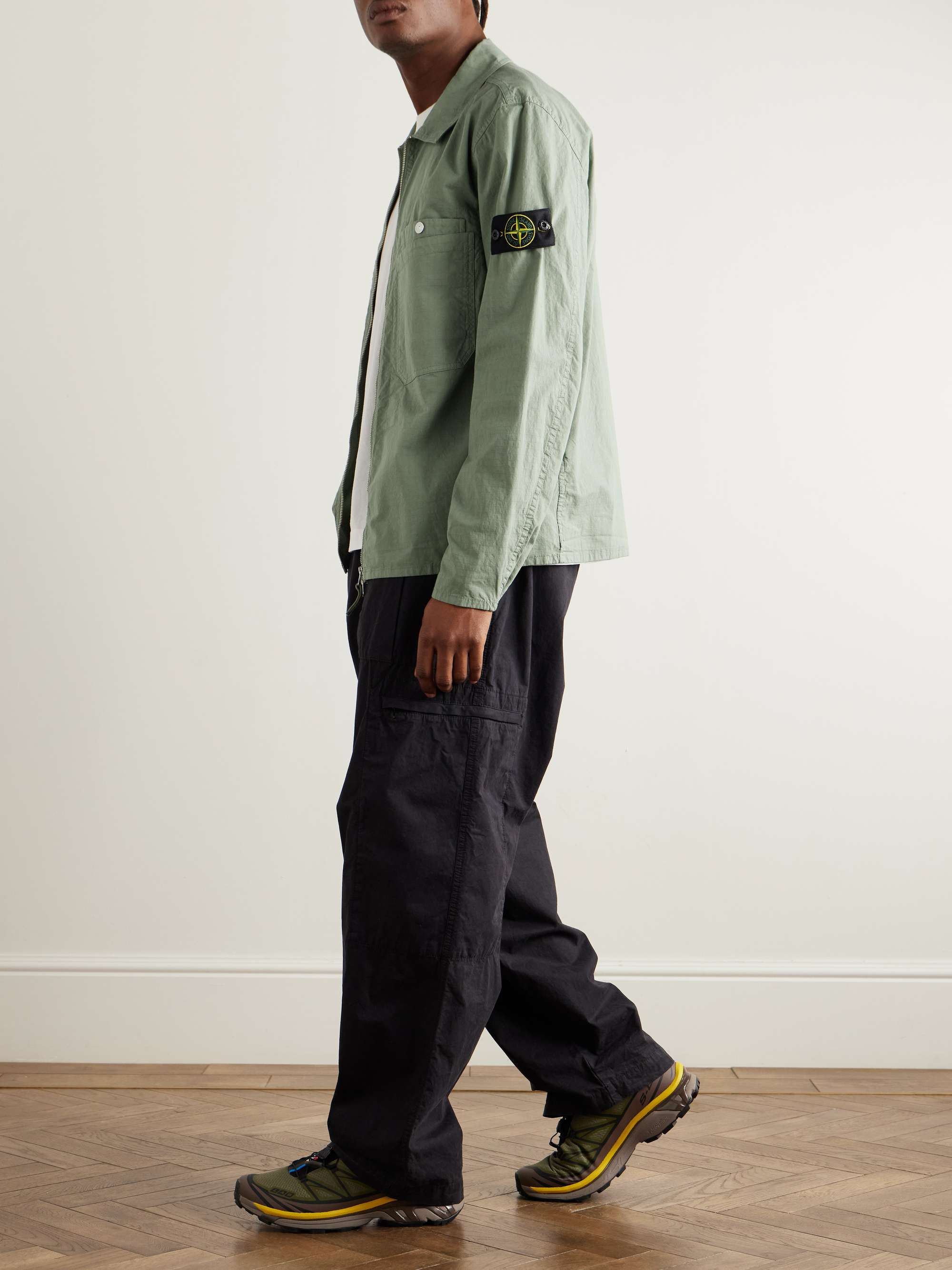 Logo-Appliquéd Cotton-Blend Ripstop Overshirt view
