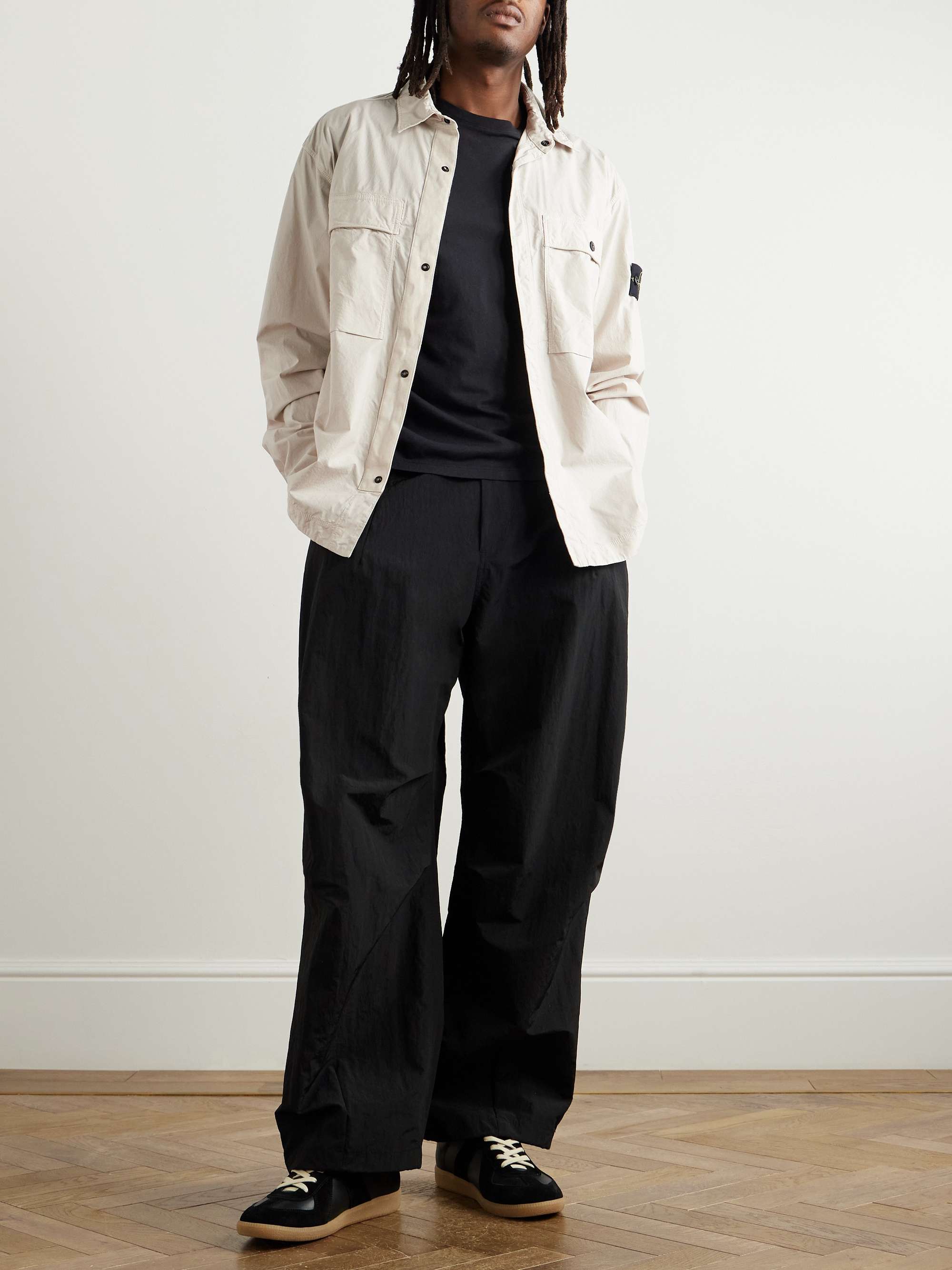 Logo-Appliquéd Cotton-Blend Tela Overshirt view