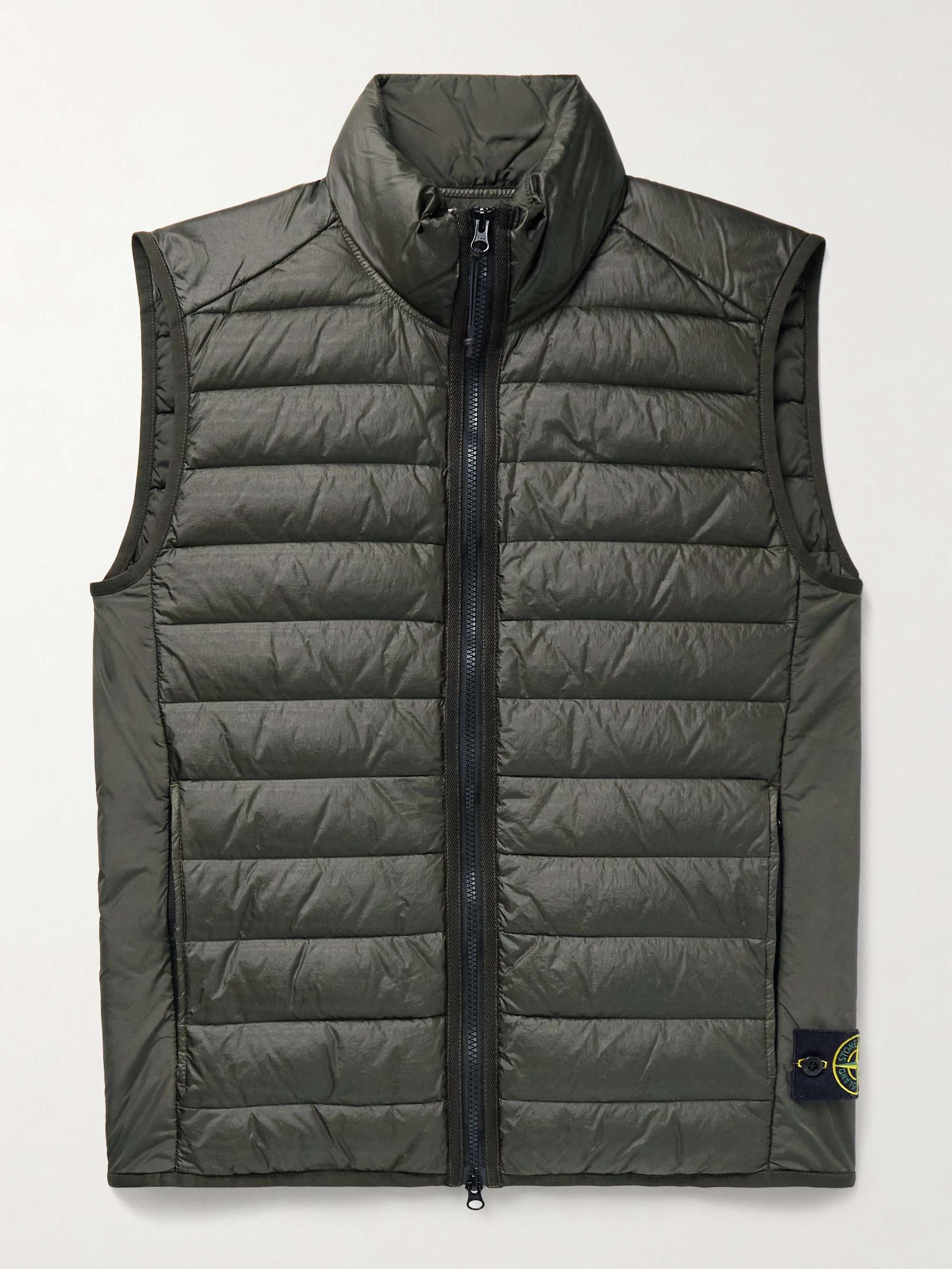 Logo-Appliquéd Padded Quilted Recycled-Shell Down Gilet view