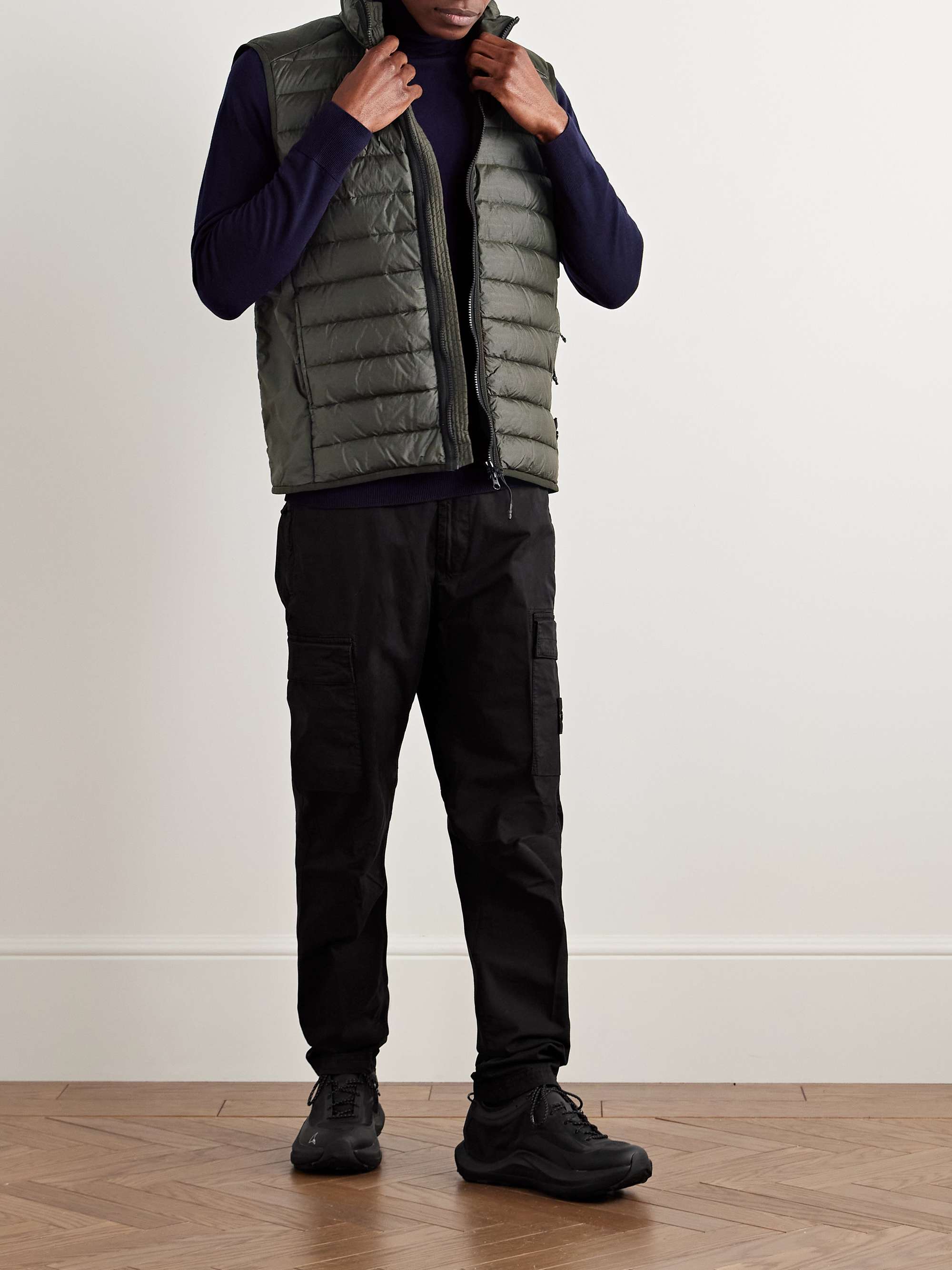 Logo-Appliquéd Padded Quilted Recycled-Shell Down Gilet view
