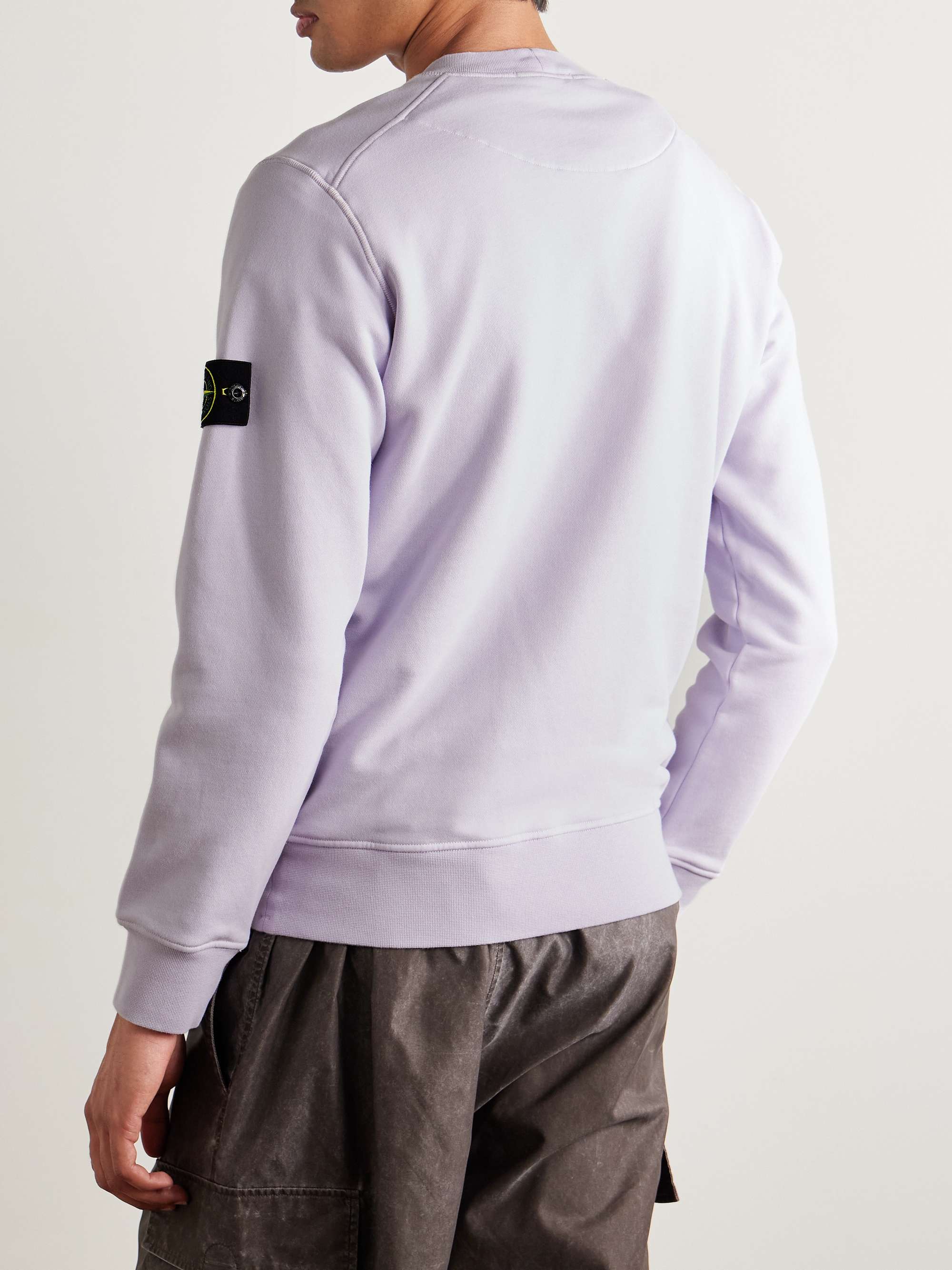 Logo-Appliquéd Garment-Dyed Cotton-Jersey Sweatshirt view