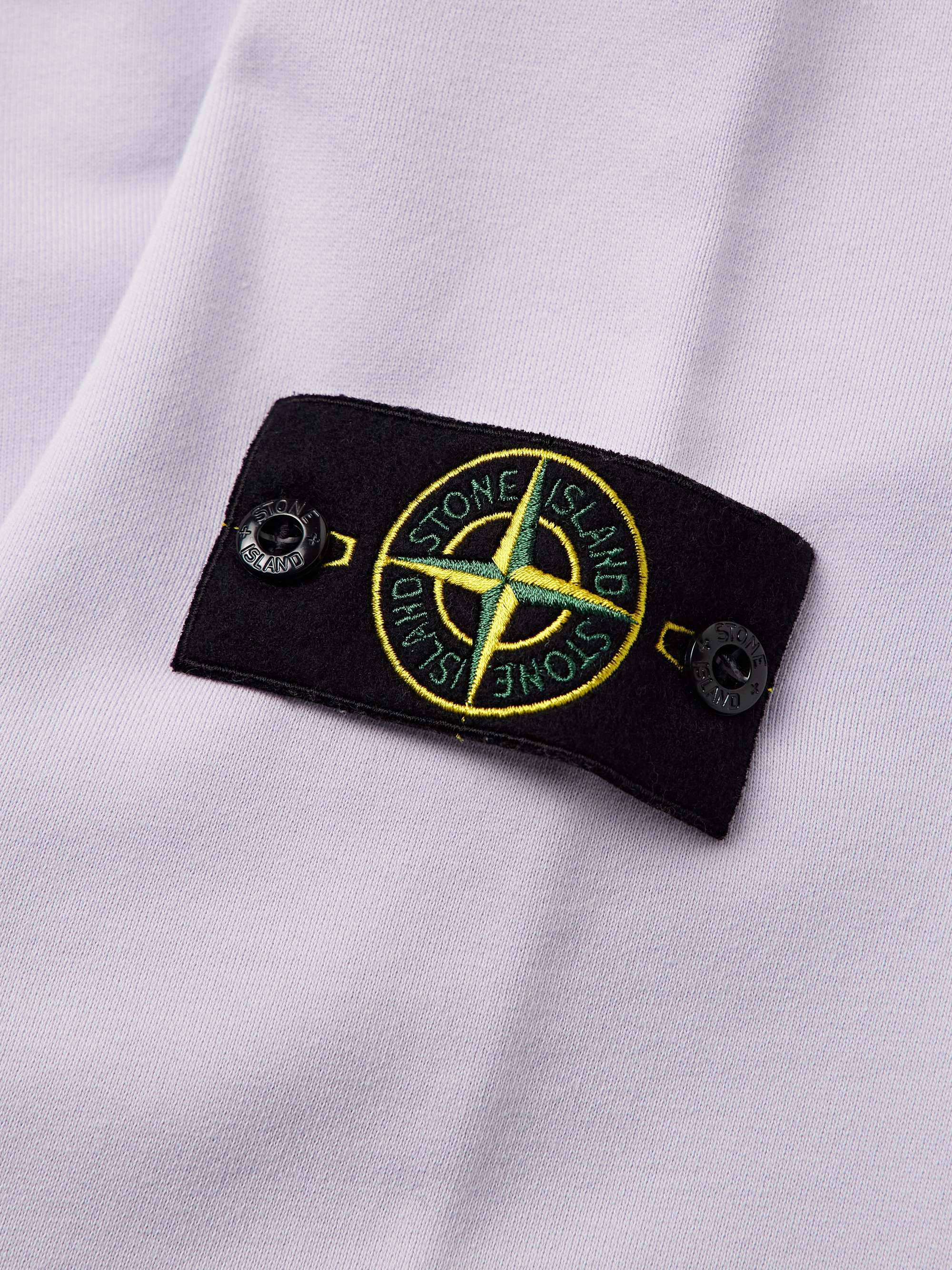 Logo-Appliquéd Garment-Dyed Cotton-Jersey Sweatshirt view