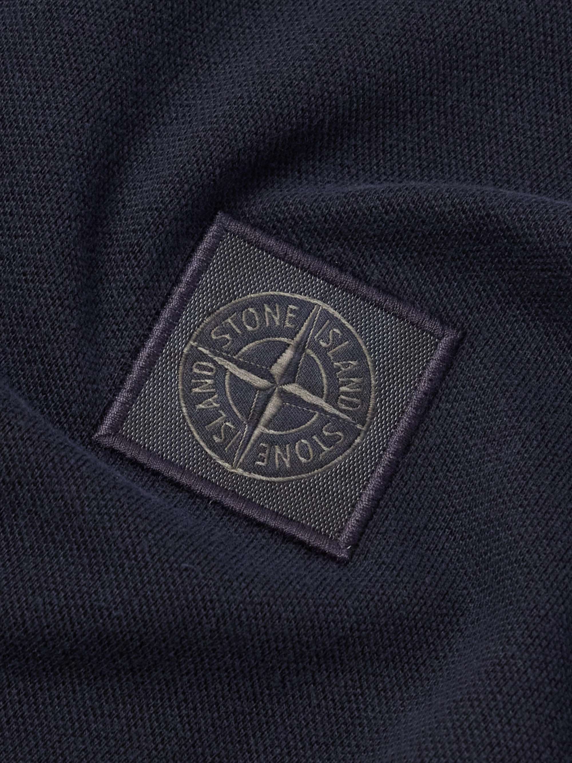 Logo-Appliquéd Garment-Dyed Cotton-Piqué Polo Shirt view