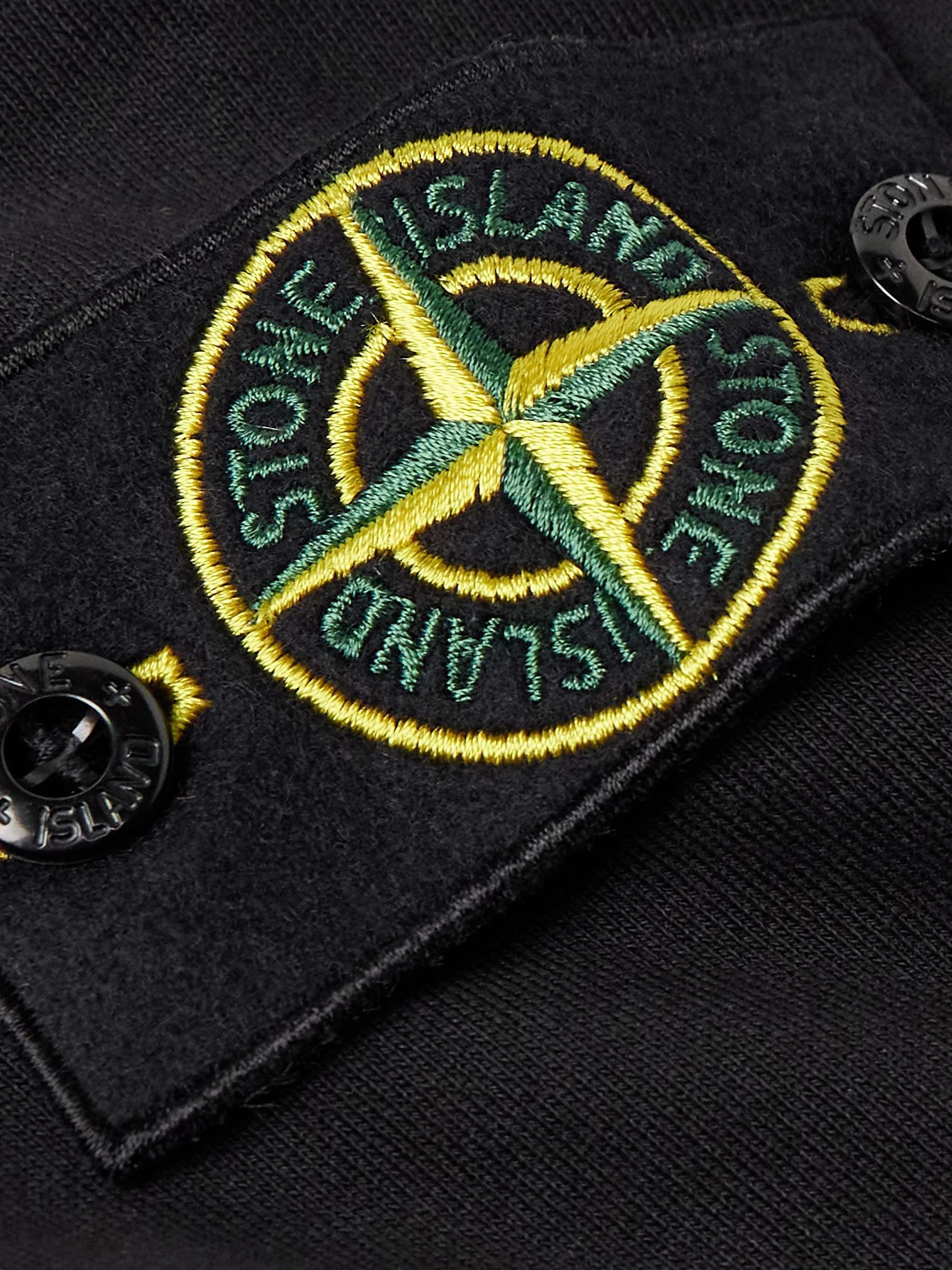 Logo-Appliquéd Garment-Dyed Cotton-Jersey Zip-Up Hoodie view