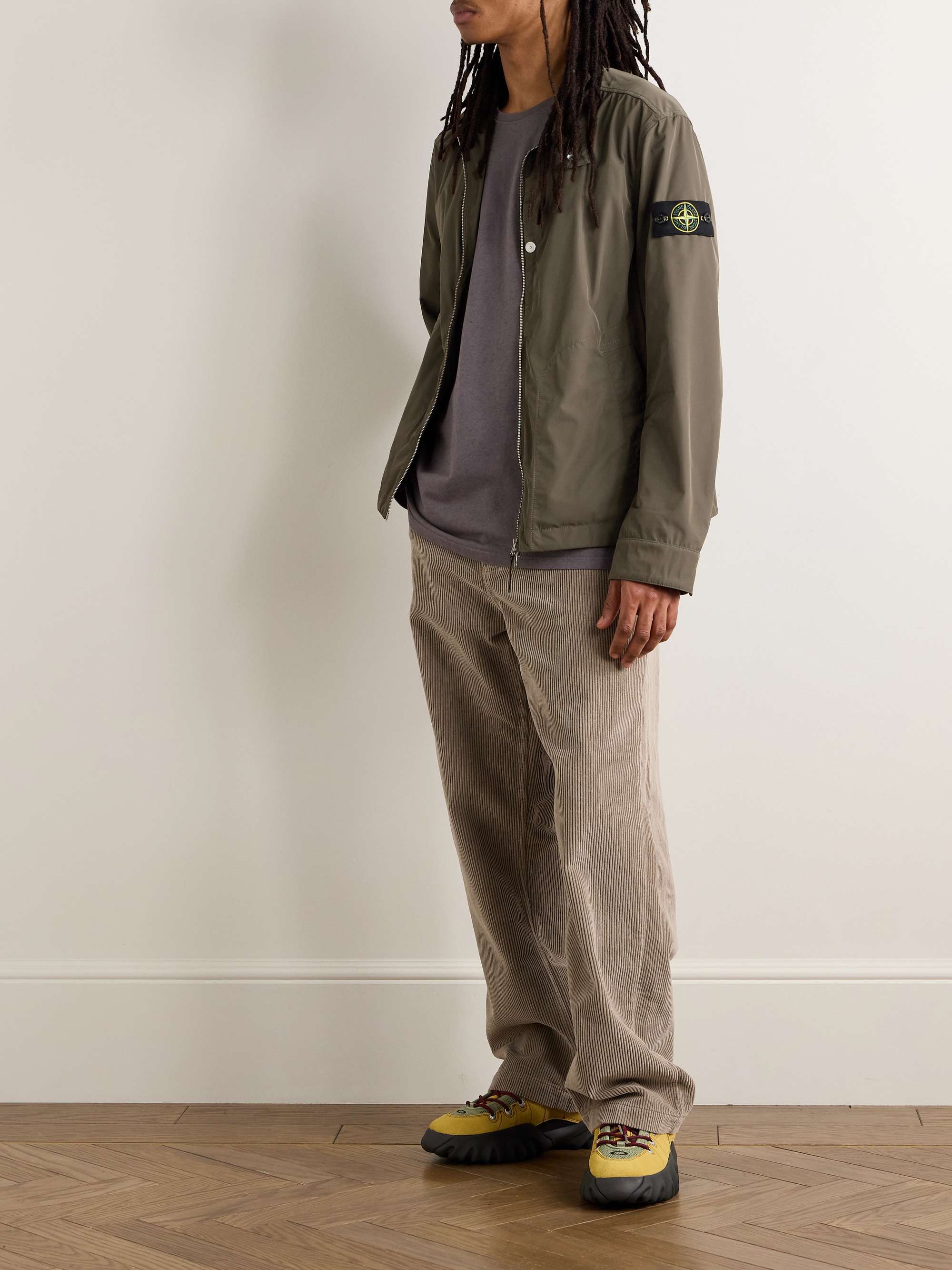 Logo-Appliquéd Micro Twill Jacket view