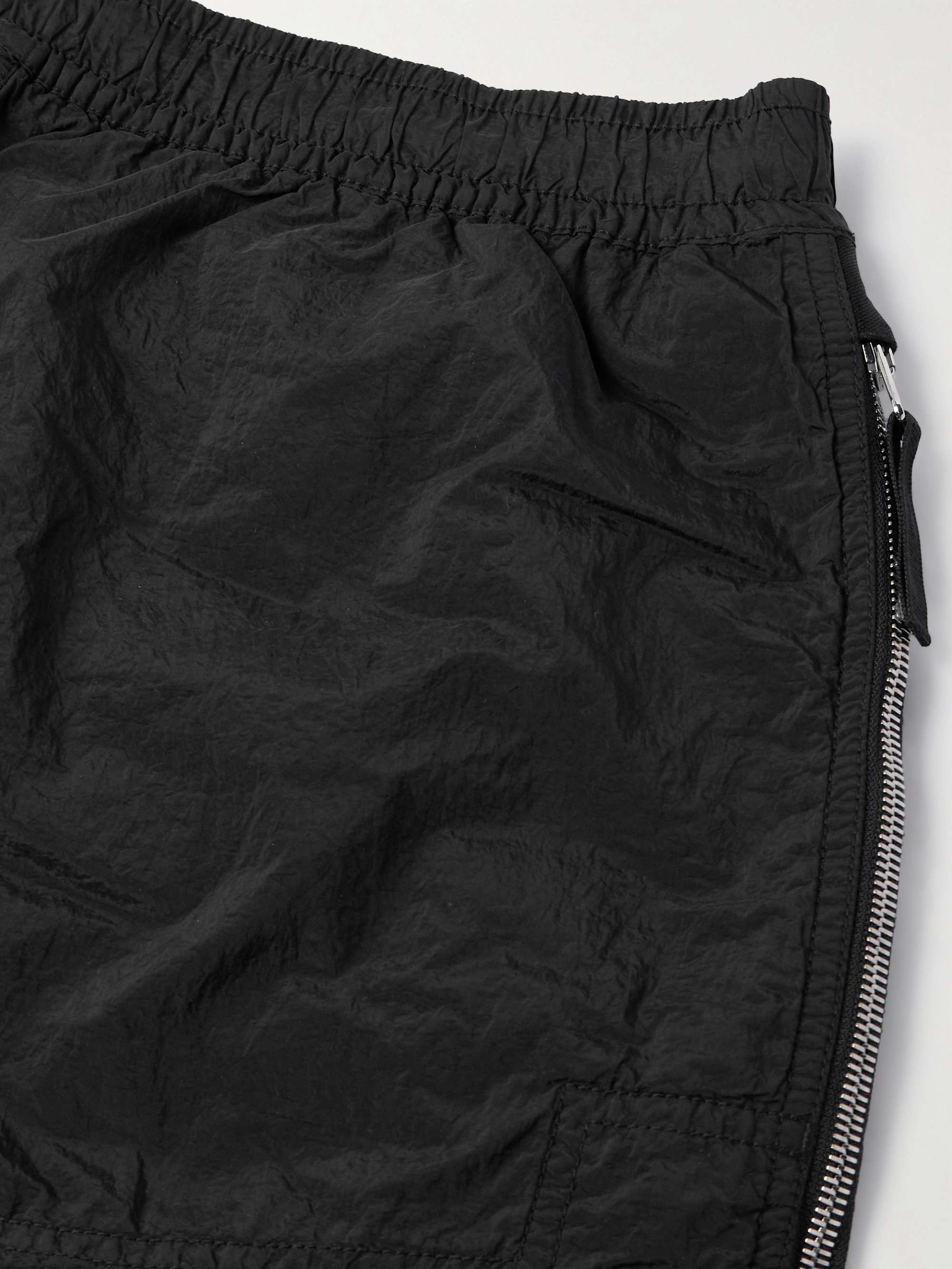 Straight-Leg Logo-Appliquéd ECONYL® Nylon Metal Trousers view